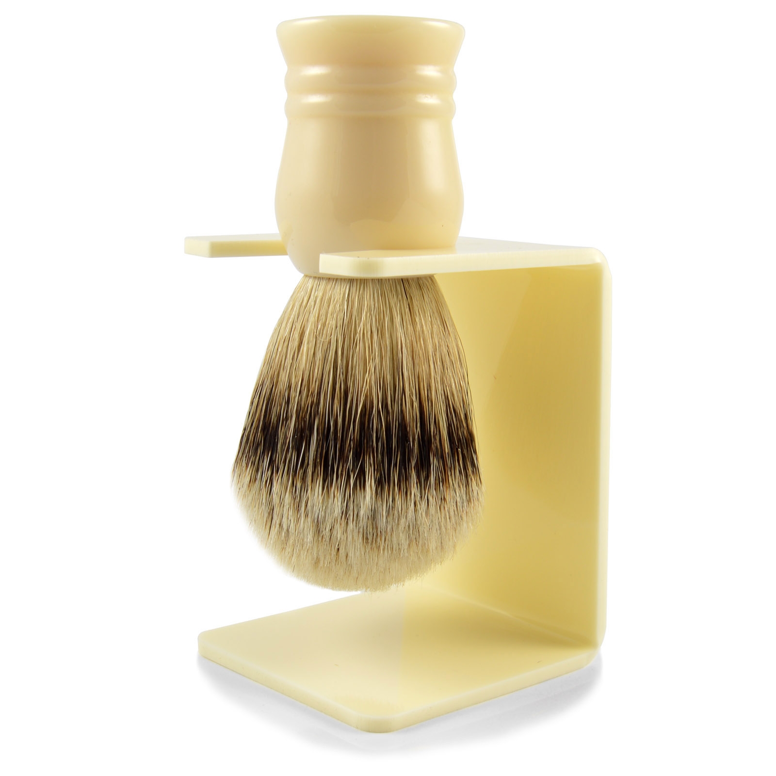Soporte para brocha de afeitar color crema - 4
