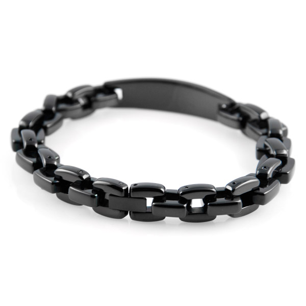 Sort Klassisk Stålarmbånd - 4