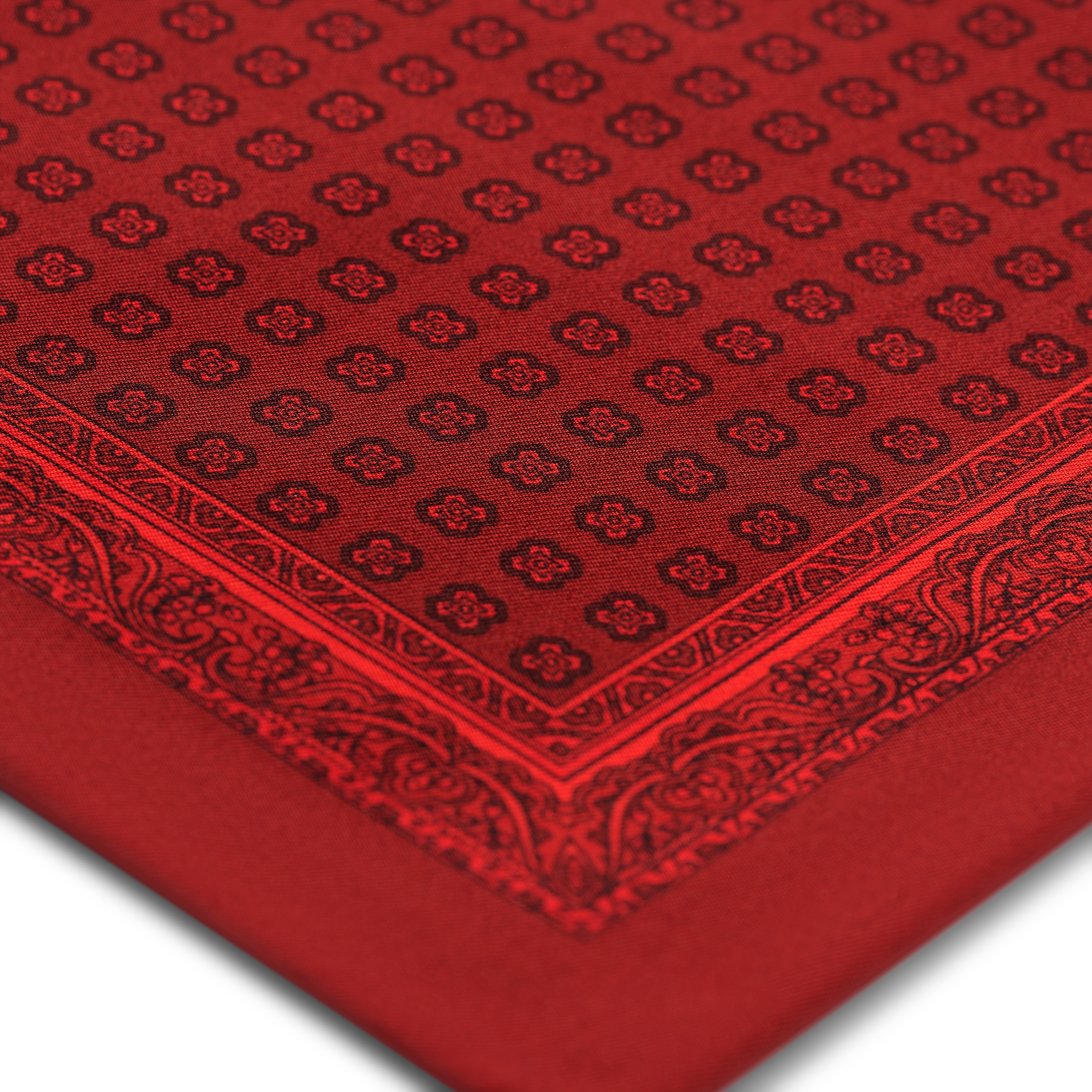 Elegio | Pañuelo de bolsillo reversible de seda con lunares en azul y rojo - 5