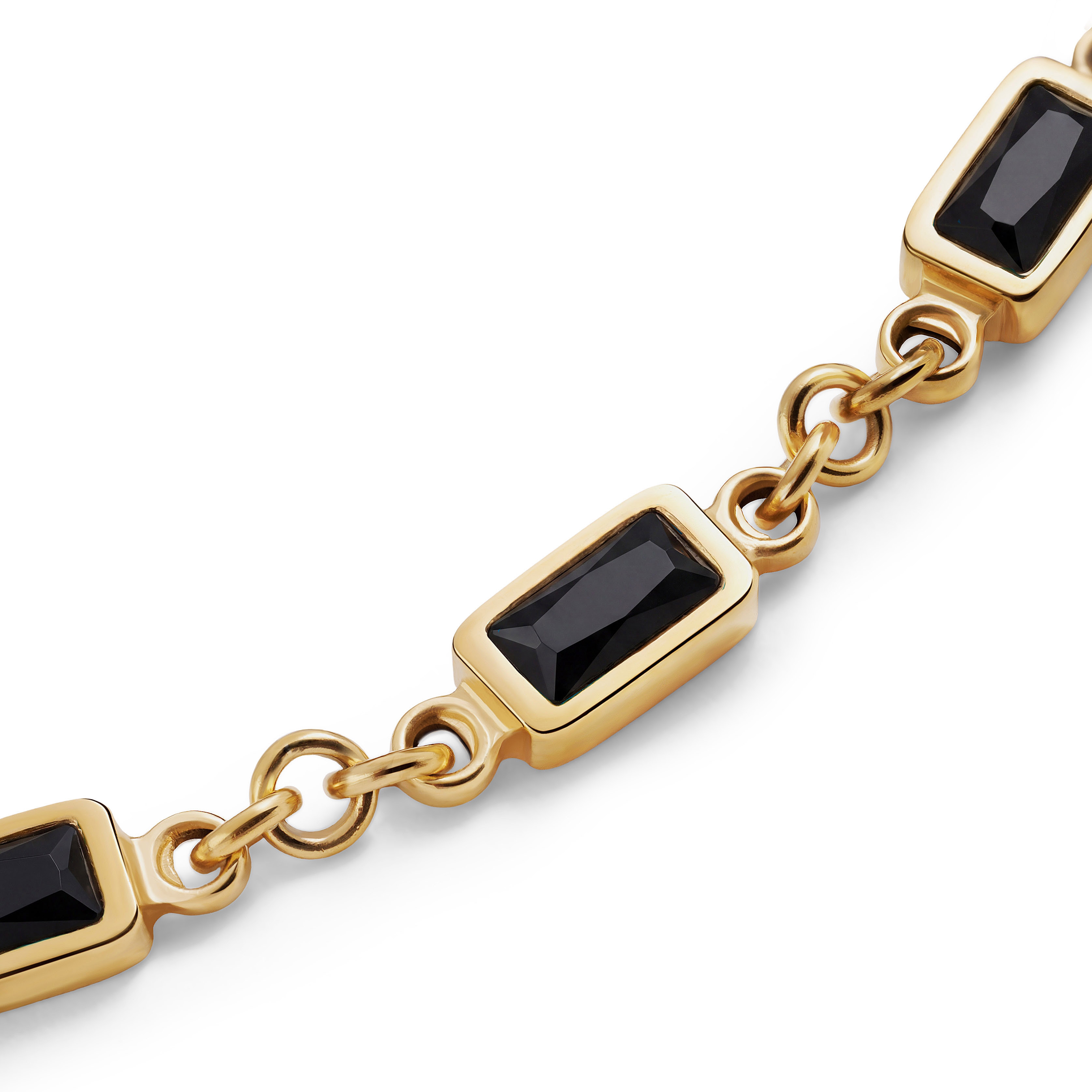 Prism | Sort Krystalglas & Guldtonet Armbånd - 2