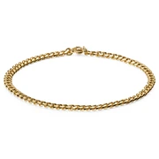 3 mm Gulltonet Kjede Armbånd 3 mm Gulltonet Kjede Armbånd