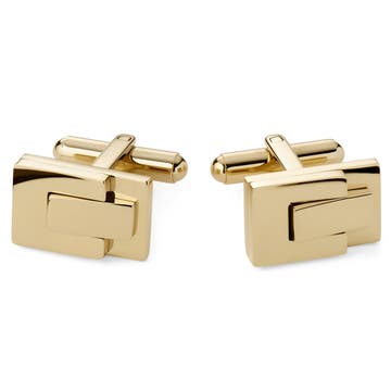 Stacked Gold-tone Steel Cufflinks