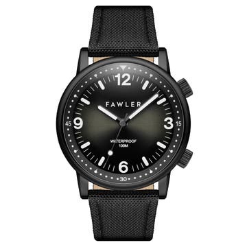 Acero | Czarny zegarek do nurkowania ze stali nierdzewnej