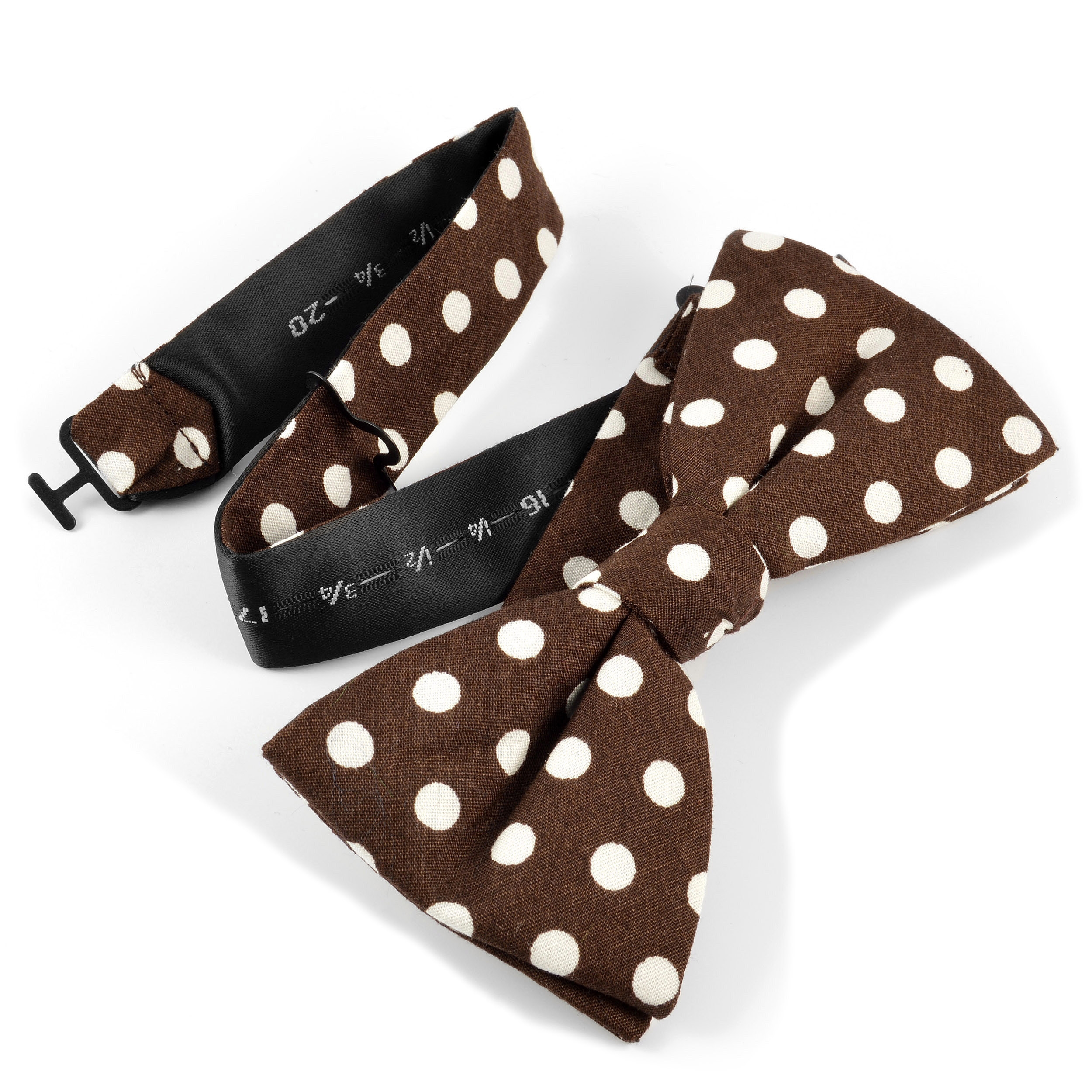 Braun gepunktete Fliege aus Baumwolle - 2