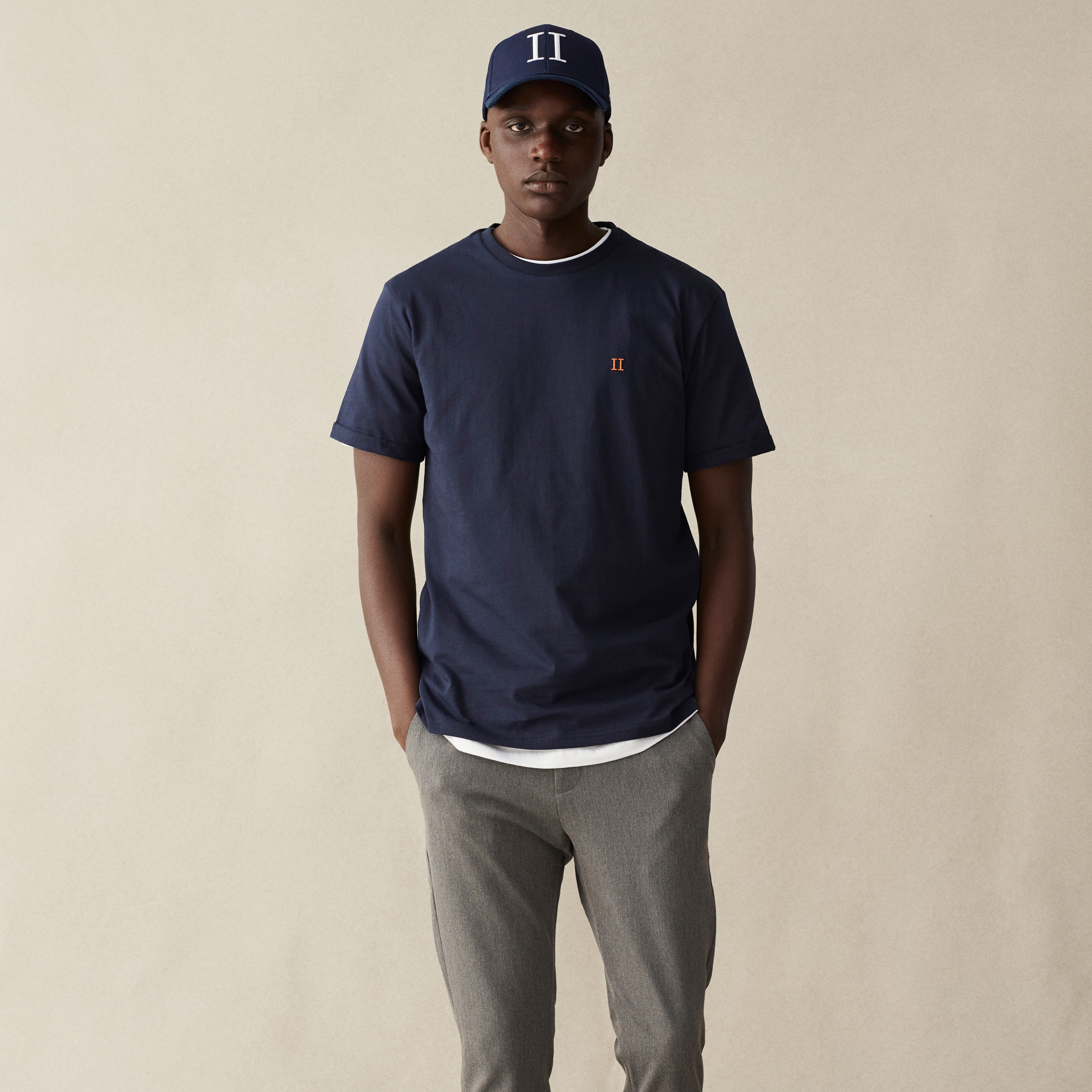 Les Deux | Casquette de baseball en daim bleu marine II - 5