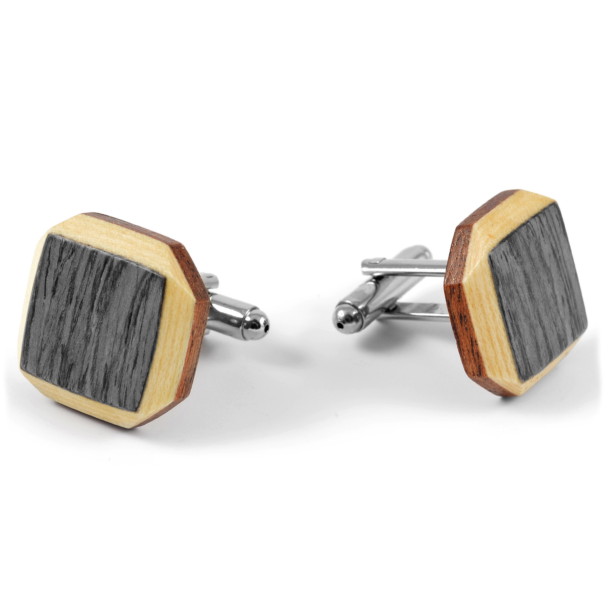 Tweed Wood Cufflinks - 2