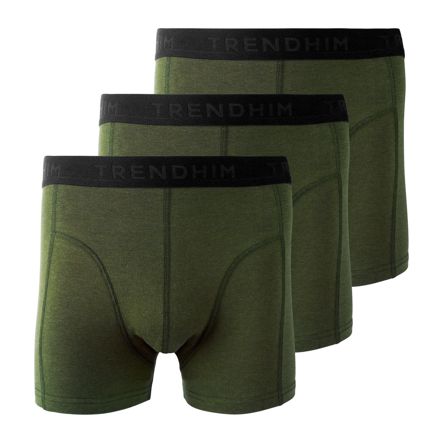 TrueFeel | Set de 3 boxeri din bumbac premium, verde măsliniu TrueFeel | Set de 3 boxeri din bumbac premium, verde măsliniu