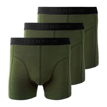 TrueFeel | Lot de 3 boxers vert olive en coton TrueFeel | Lot de 3 boxers vert olive en coton