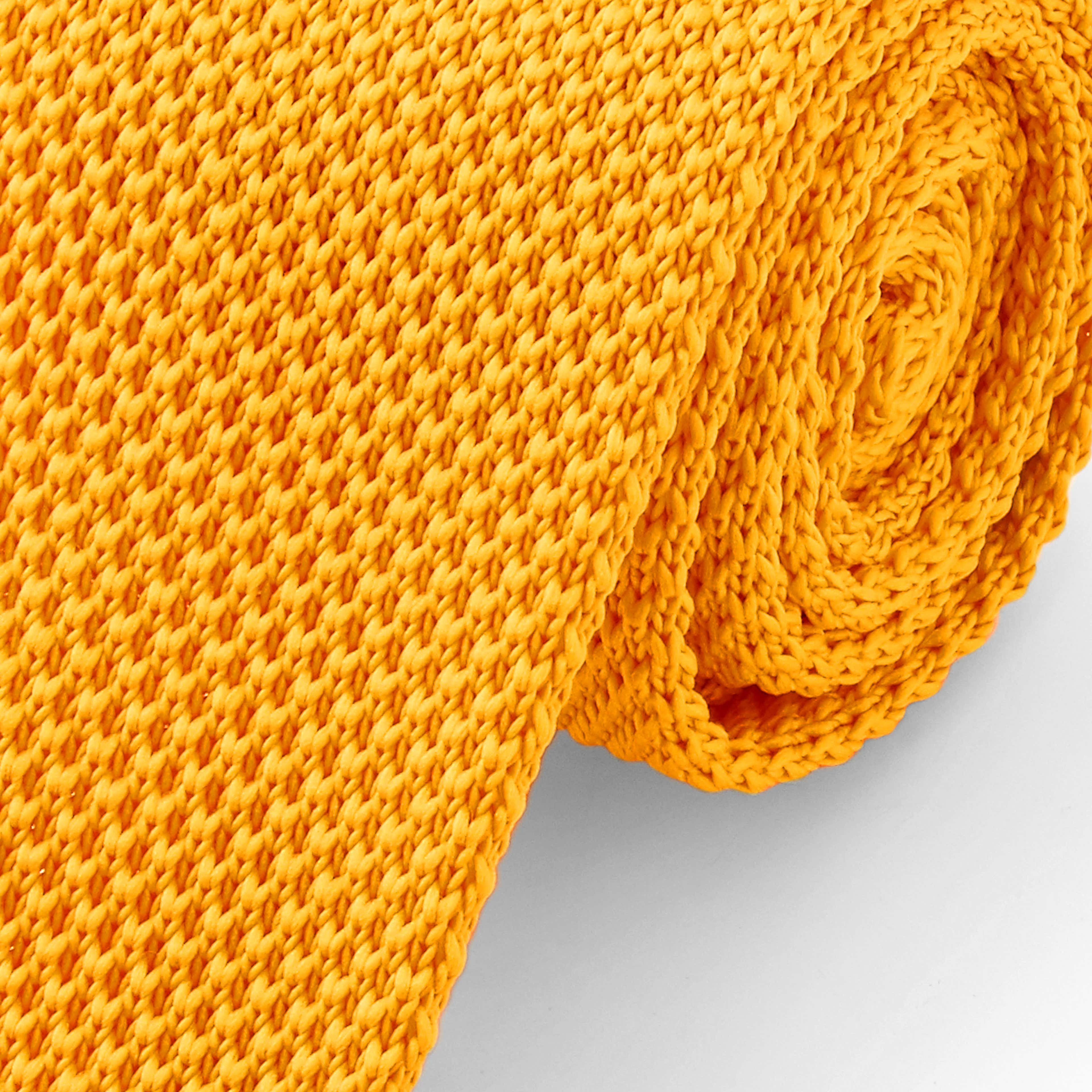 Yellow Knitted Tie - 2 - gallery
