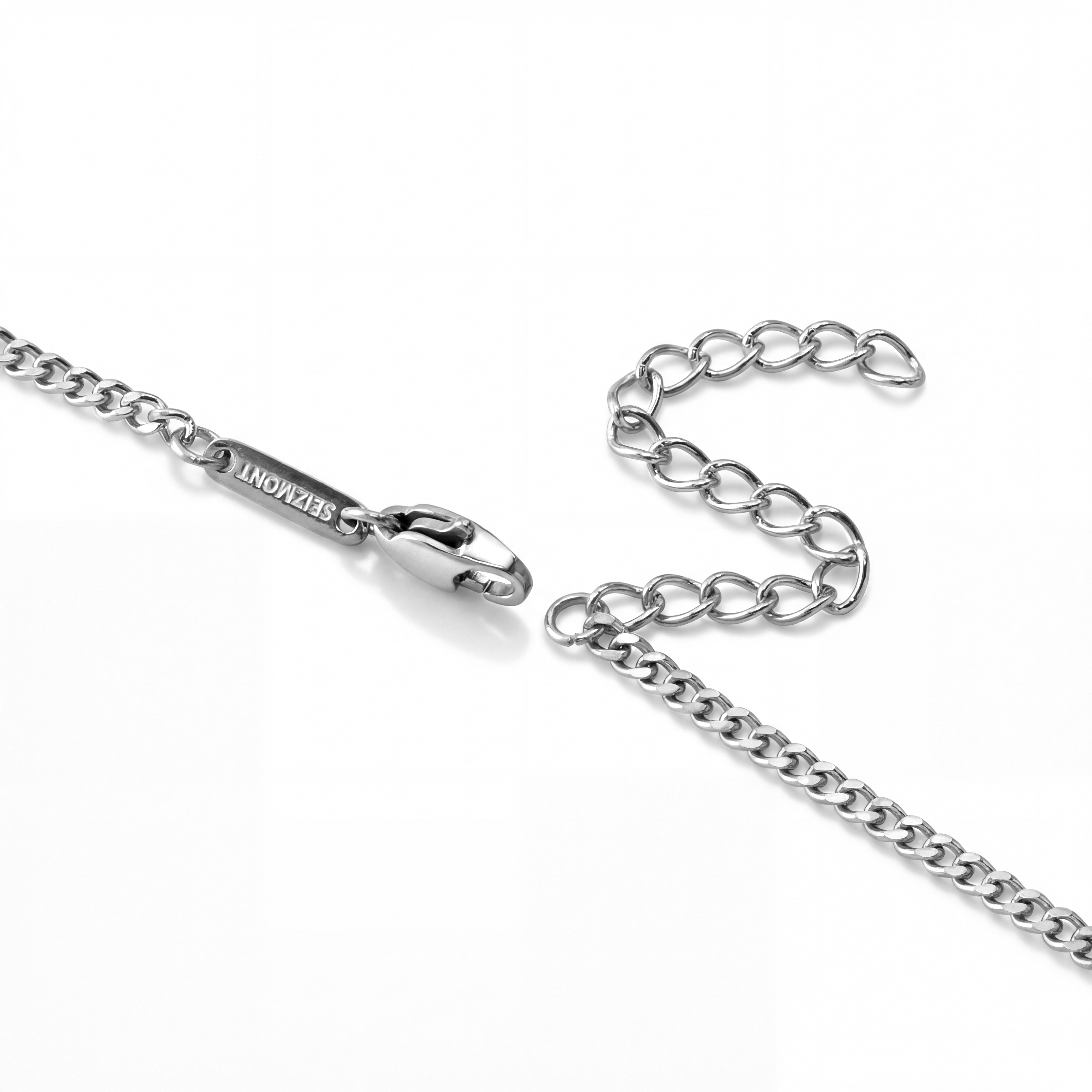 New Classics | 2mm Hopeansävyinen Teräksinen Risti Ranneketju - 2