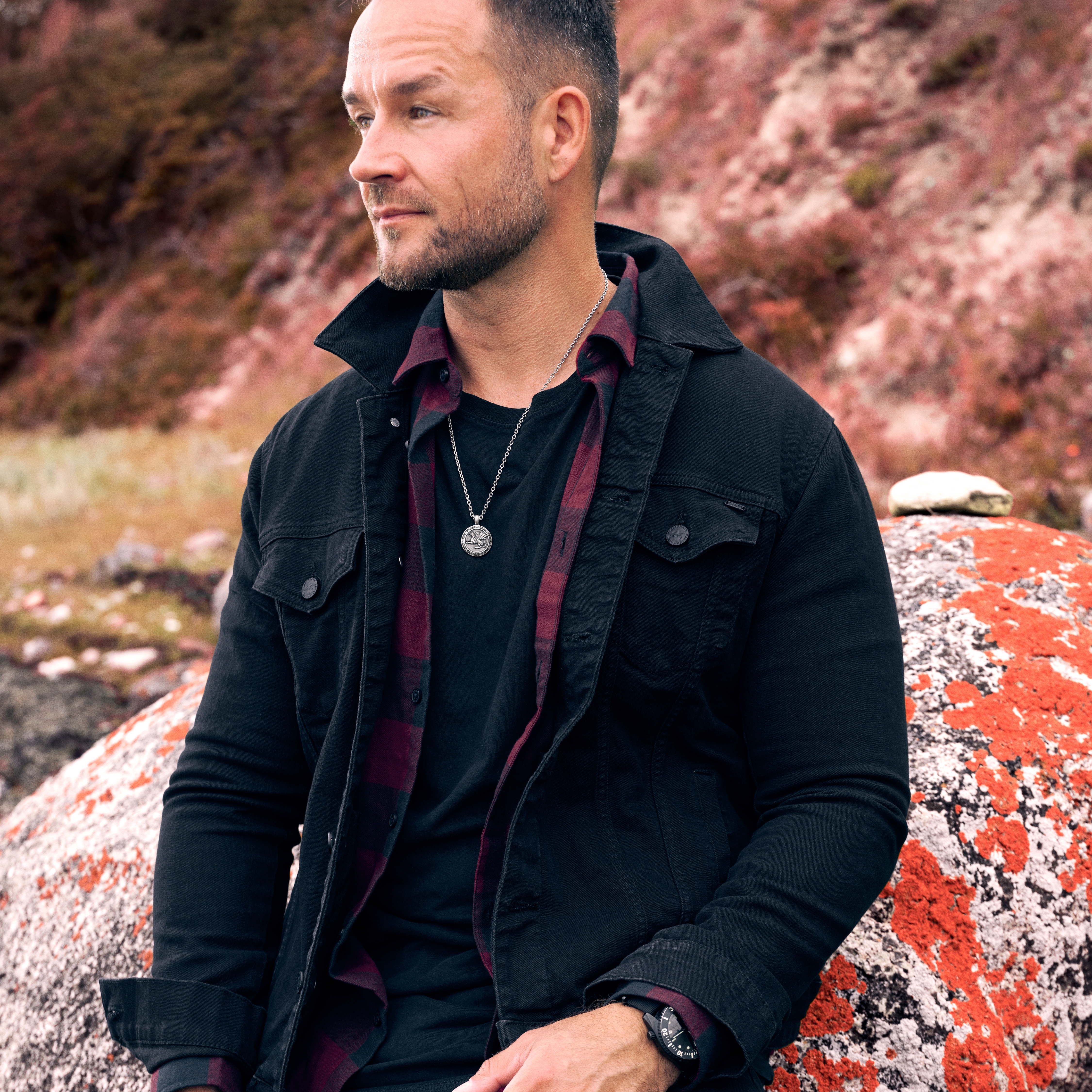 Obelius | Naszyjnik W Srebrnym Tonie W Stylu Vintage Tondo z Gryfem - 4