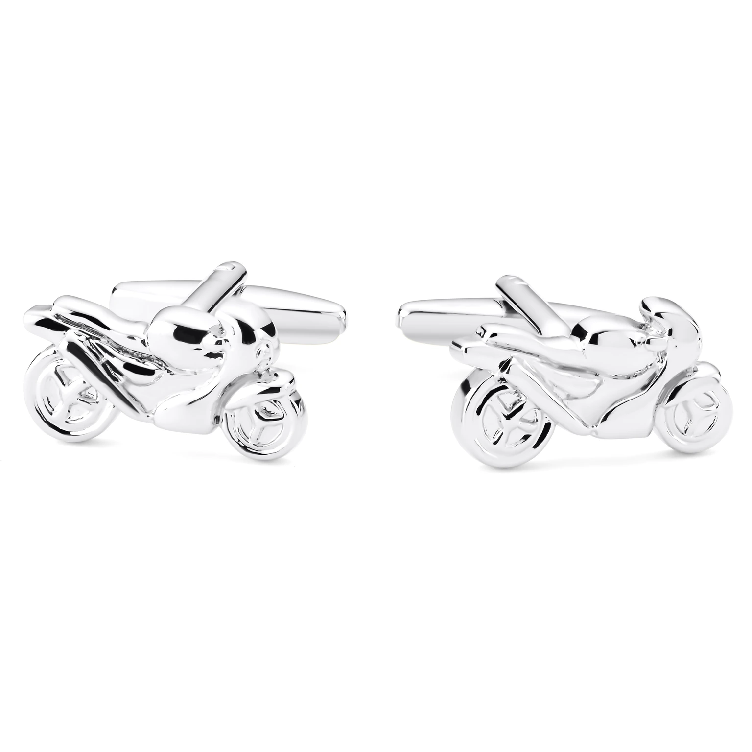 Novelle | Silver-Tone Motorcycle Cufflinks Novelle | Silver-Tone Motorcycle Cufflinks