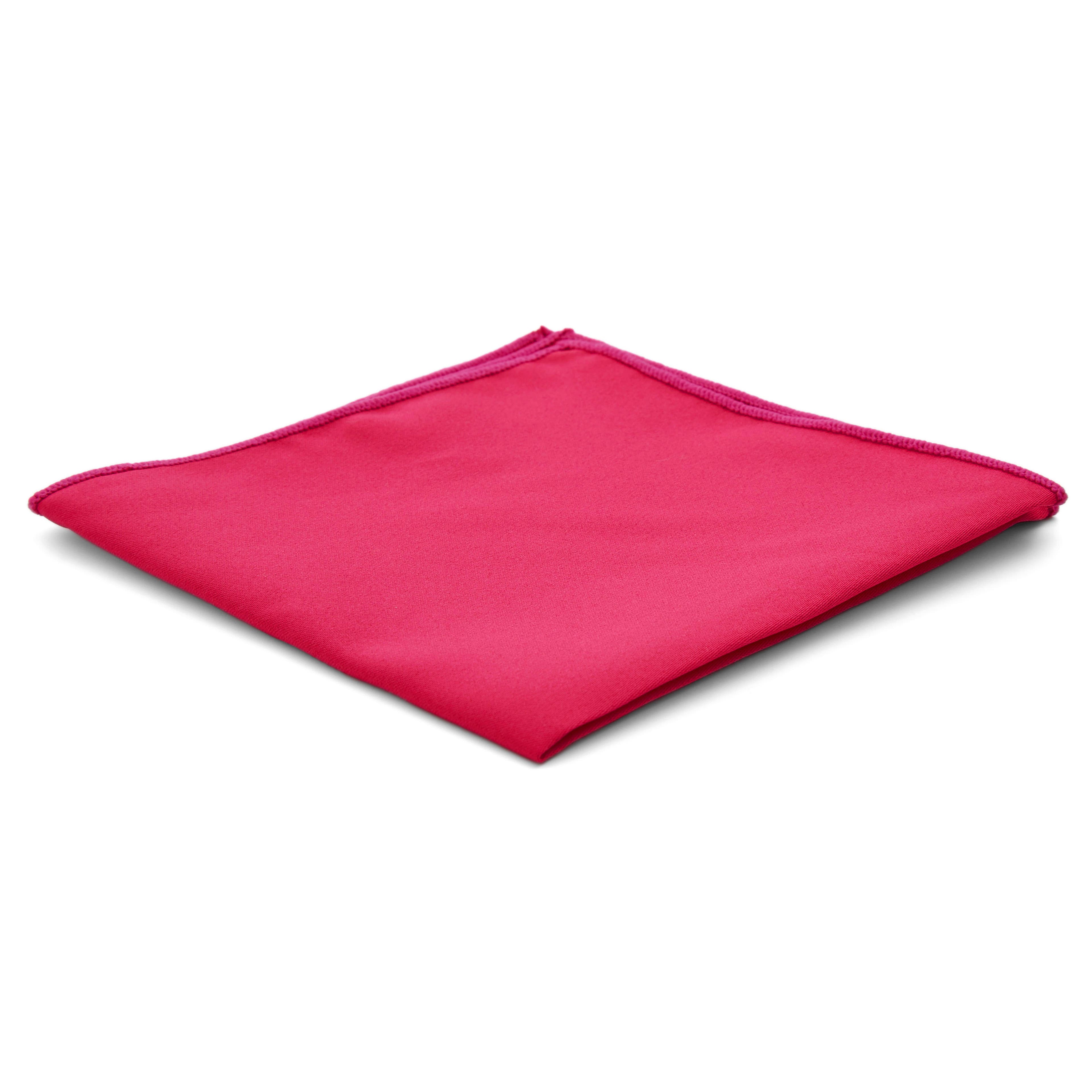 Едноцветна кърпичка за сако в крещящорозово