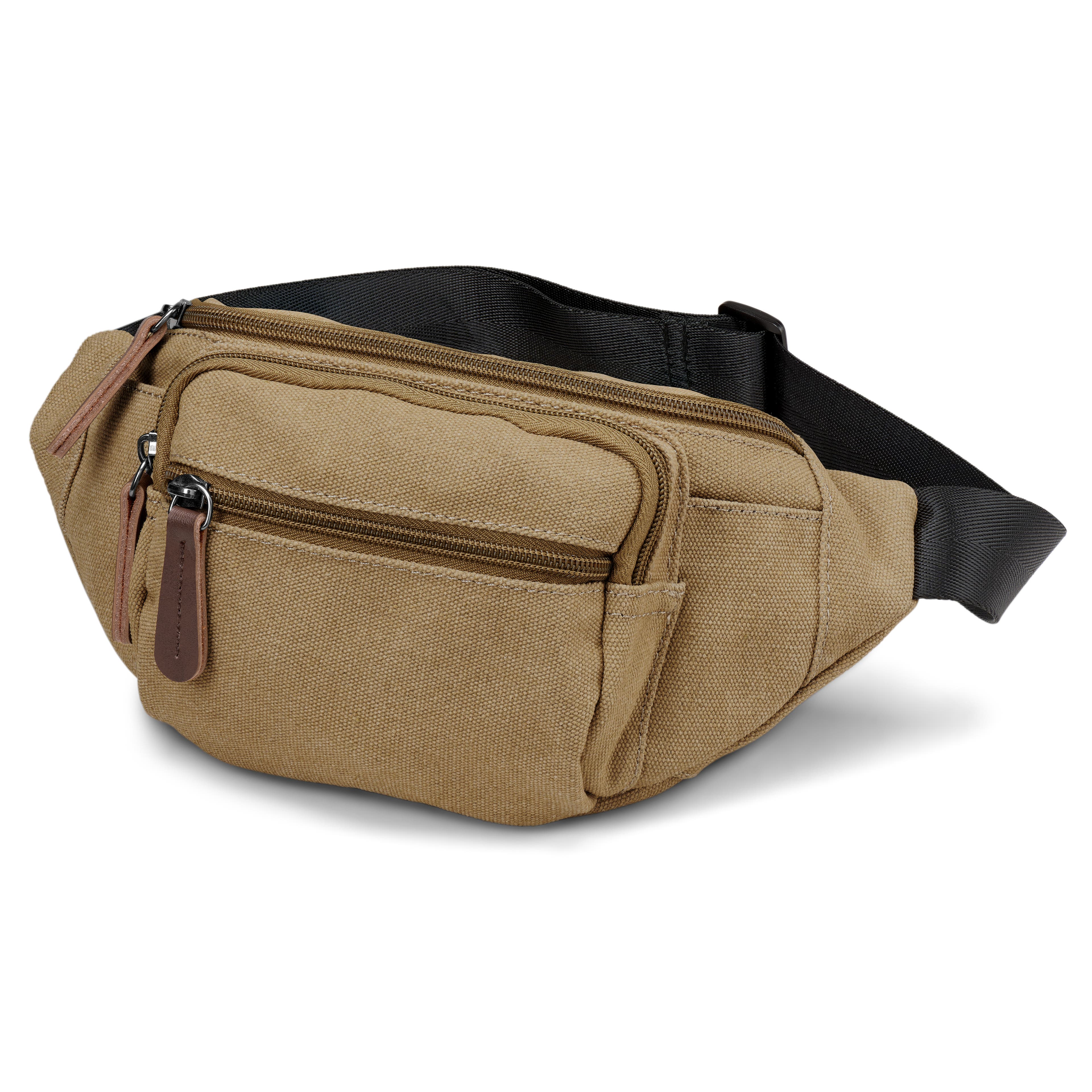 Mustard Yellow Canvas & Brown Leather Fanny Pack Mustard Yellow Canvas & Brown Leather Fanny Pack