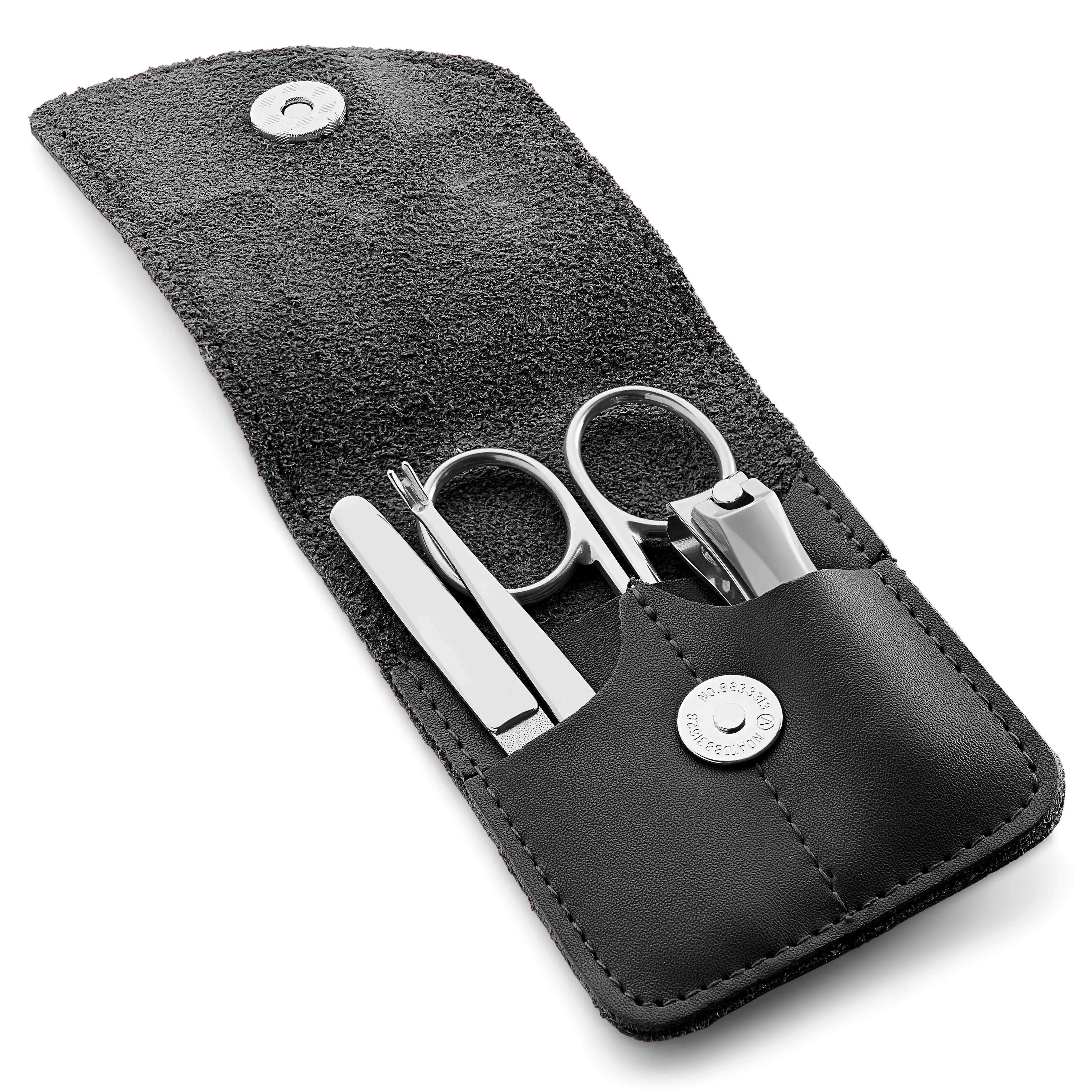 Manicure Sæt | Læder & Rustfrit Stål | Sort - 2