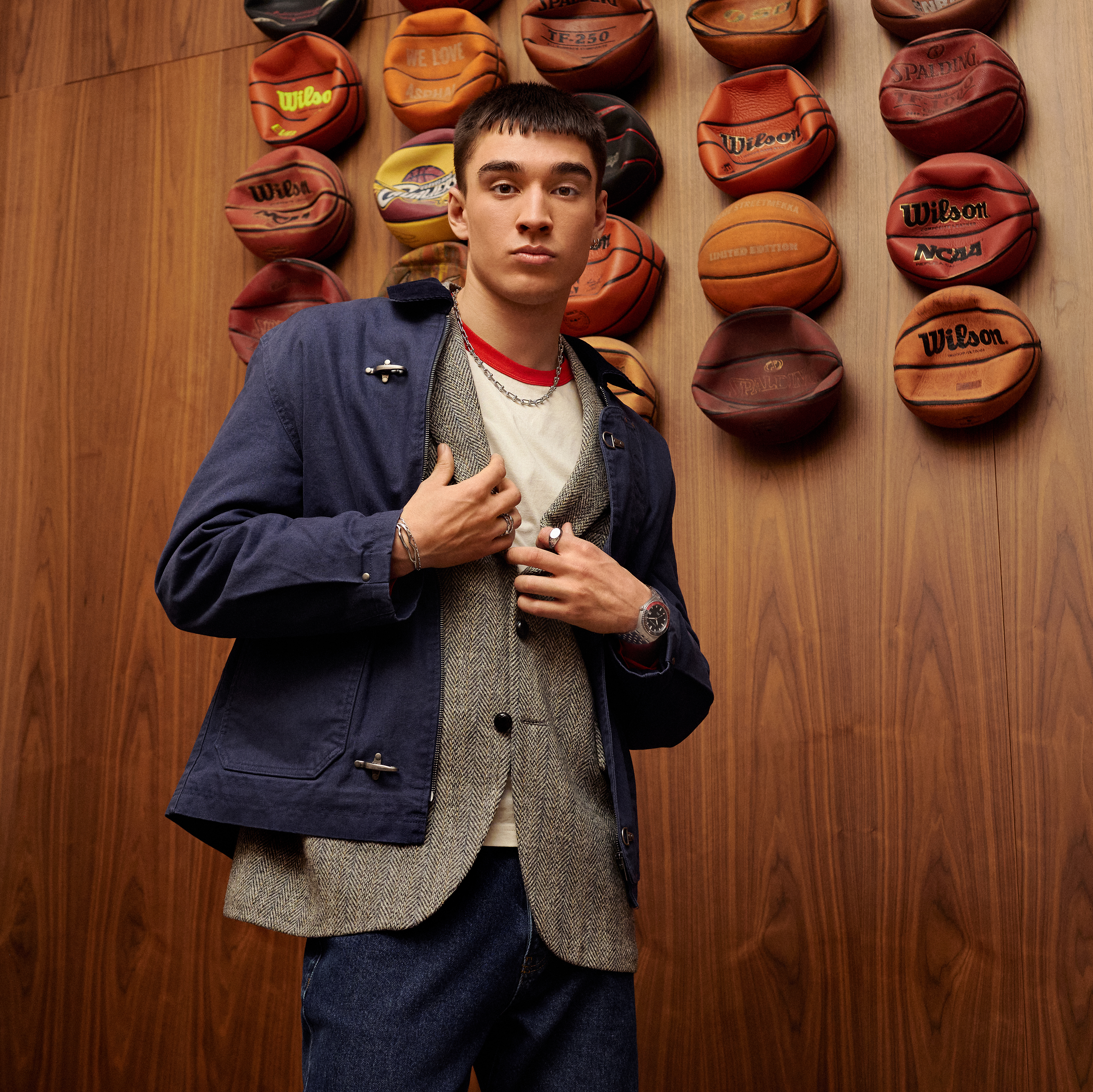 Emeritus | Klocka i Rostfritt Stål med Svart och Röd Urtavelring - 3