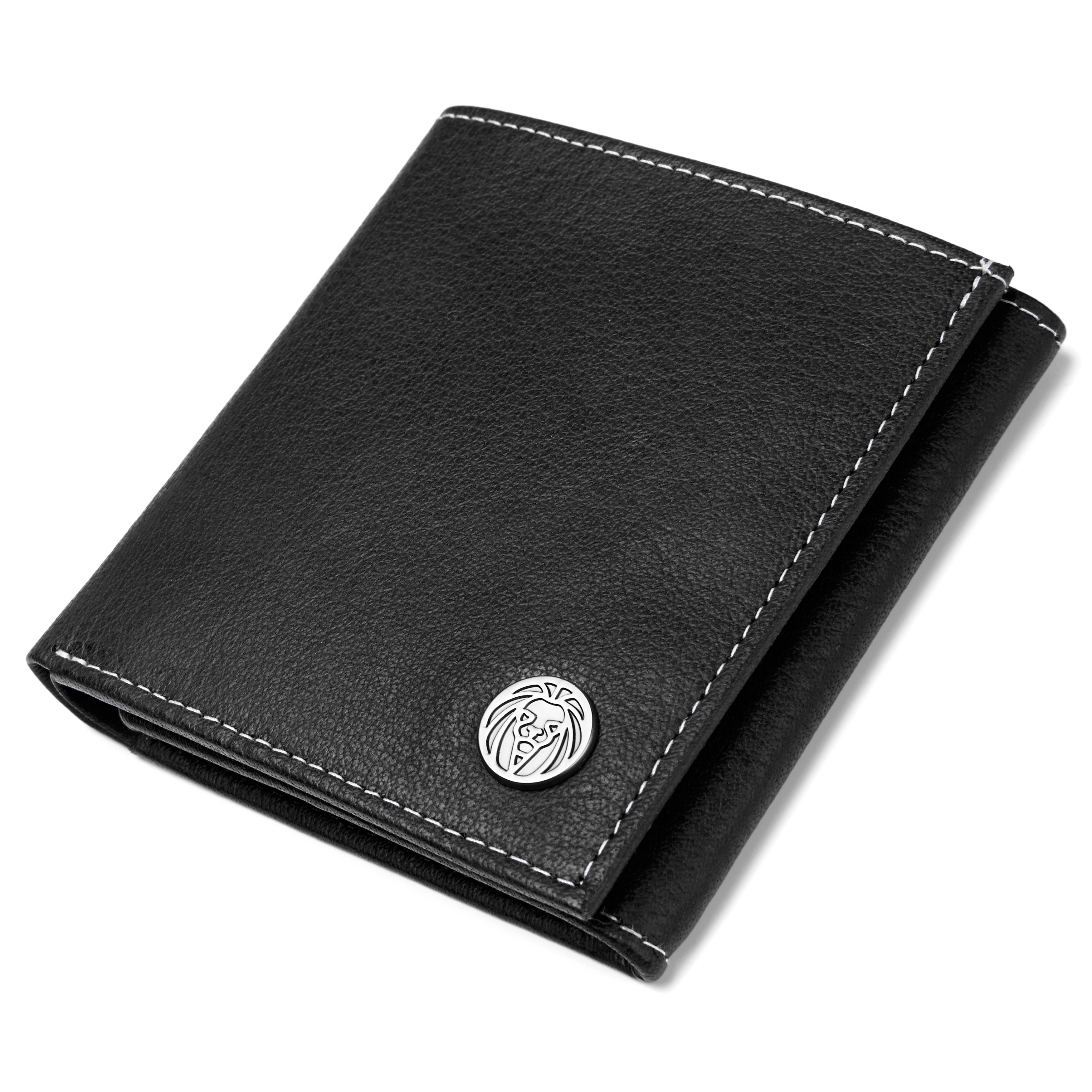 Oxford Enkel Svart Skinnlommebok - 4