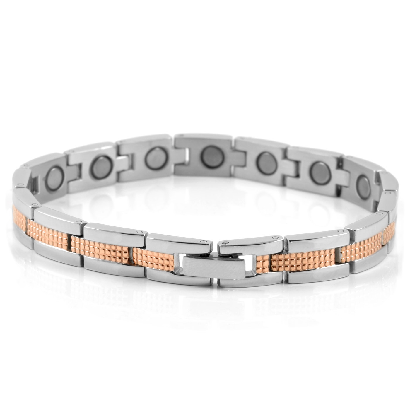 Magnetyczna bransoletka z różowym złotem - 2