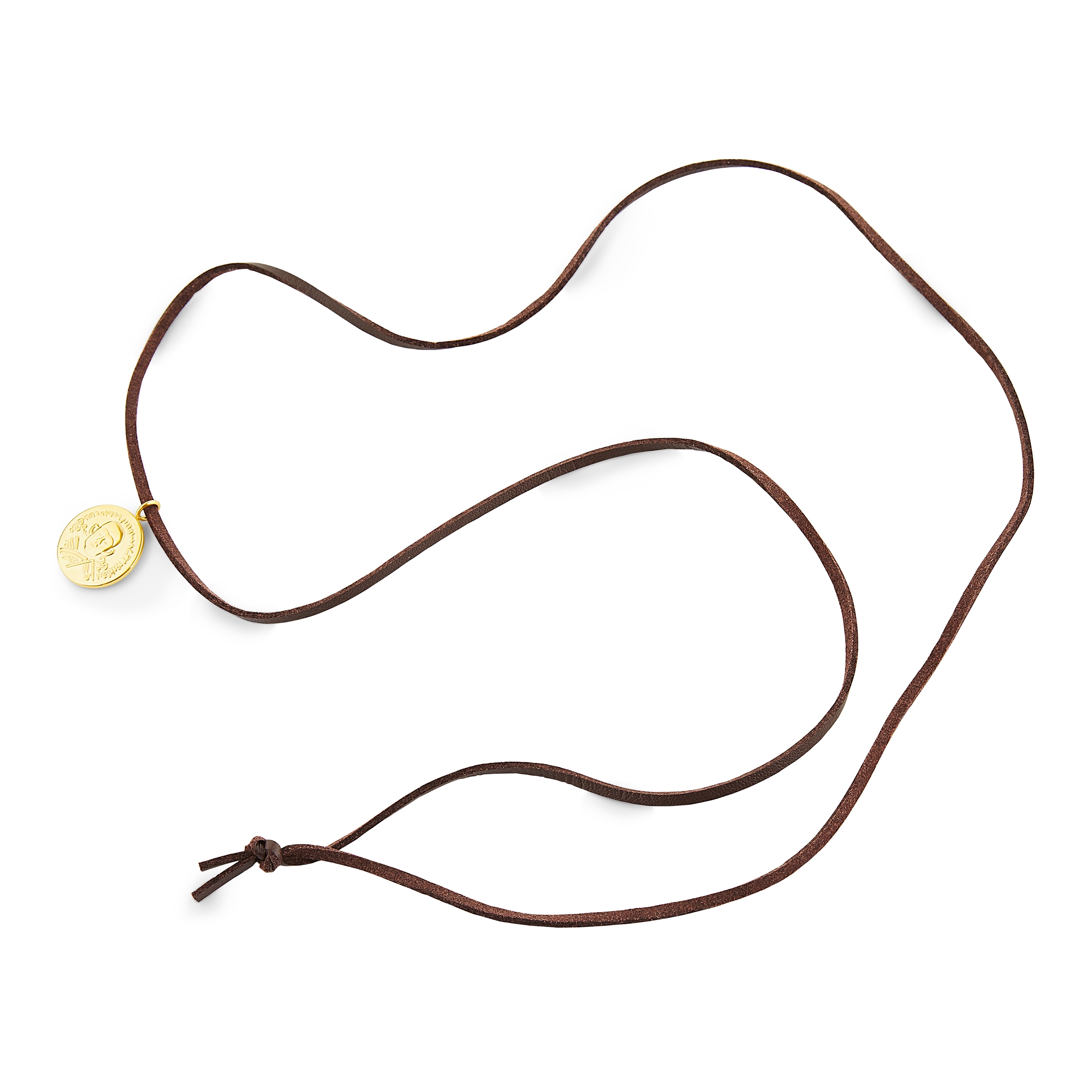 Gold-Tone Hindu Leather Iconic Necklace - 3