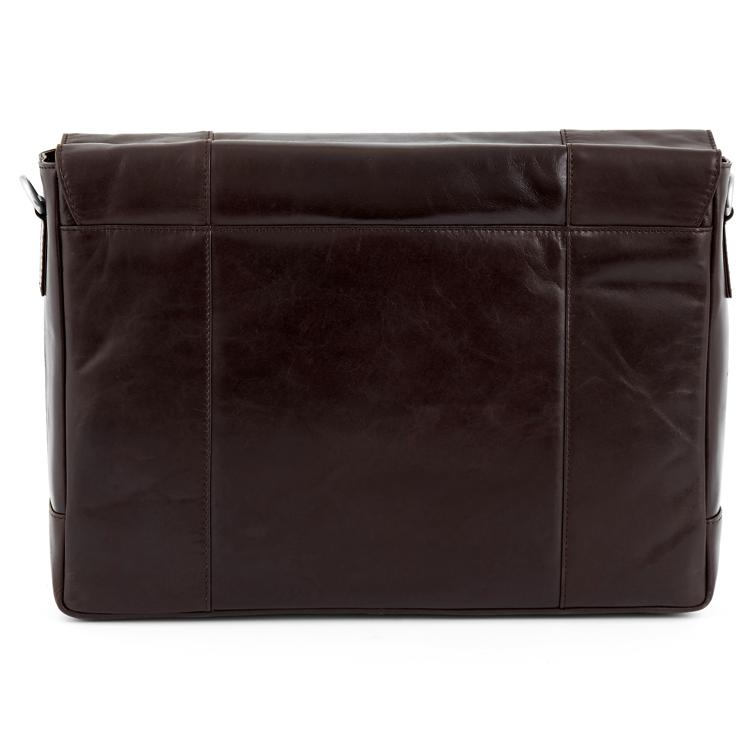 Dunkelbraune Klassische Jasper Leder Umhängetasche - 4