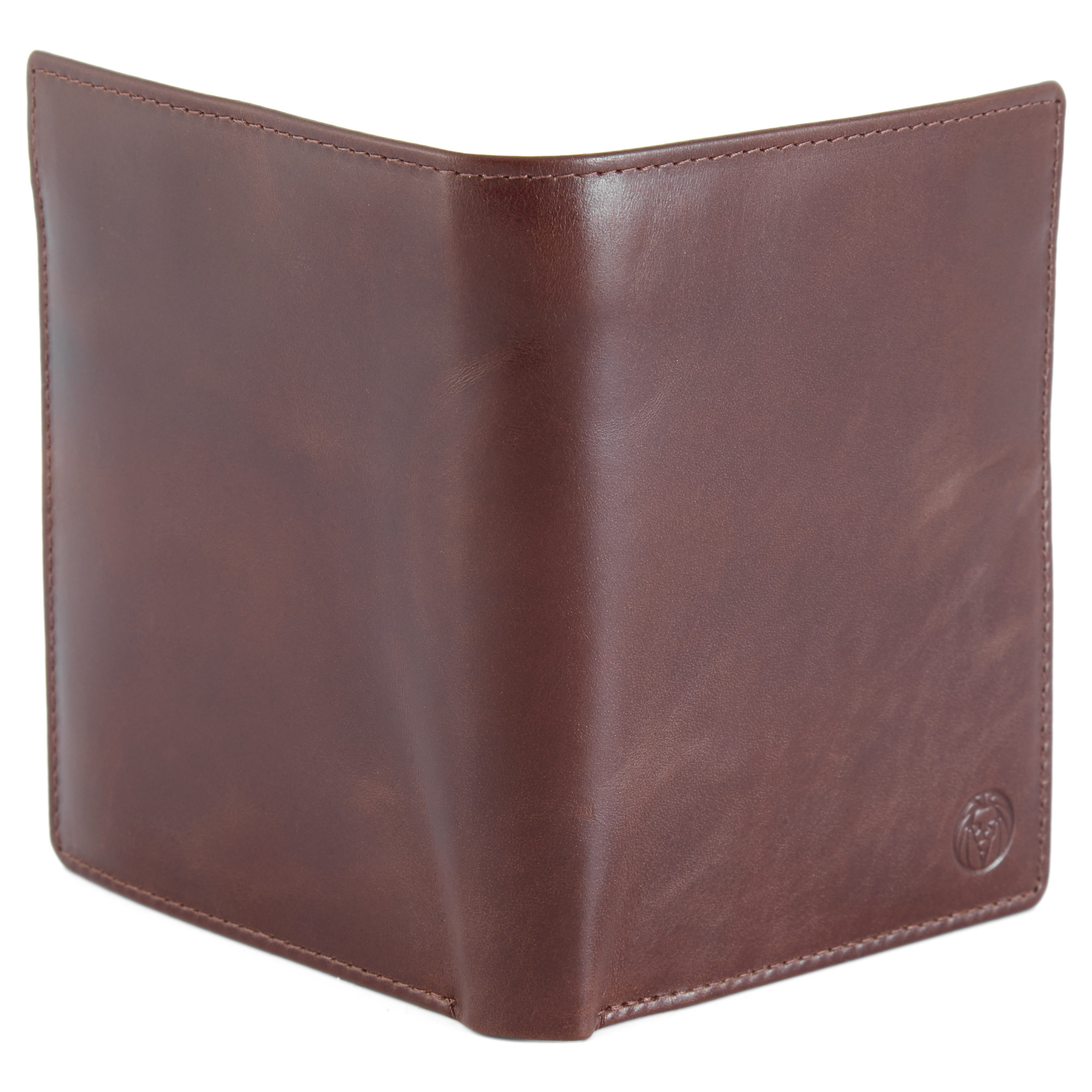 Cartera de piel marrón alargada Jasper - 3