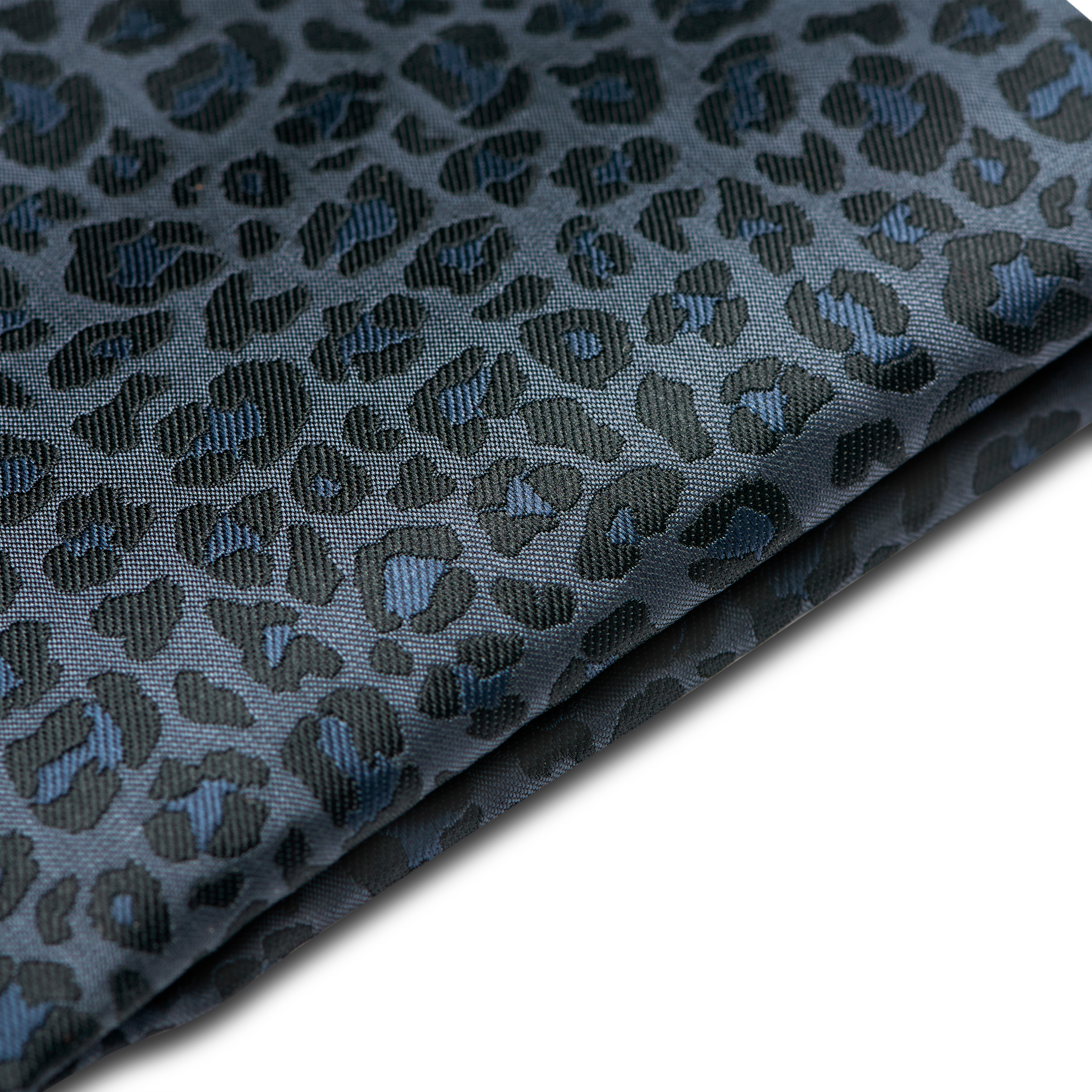 Grey Double-Sided Pocket Square with Leopard Pattern - 3