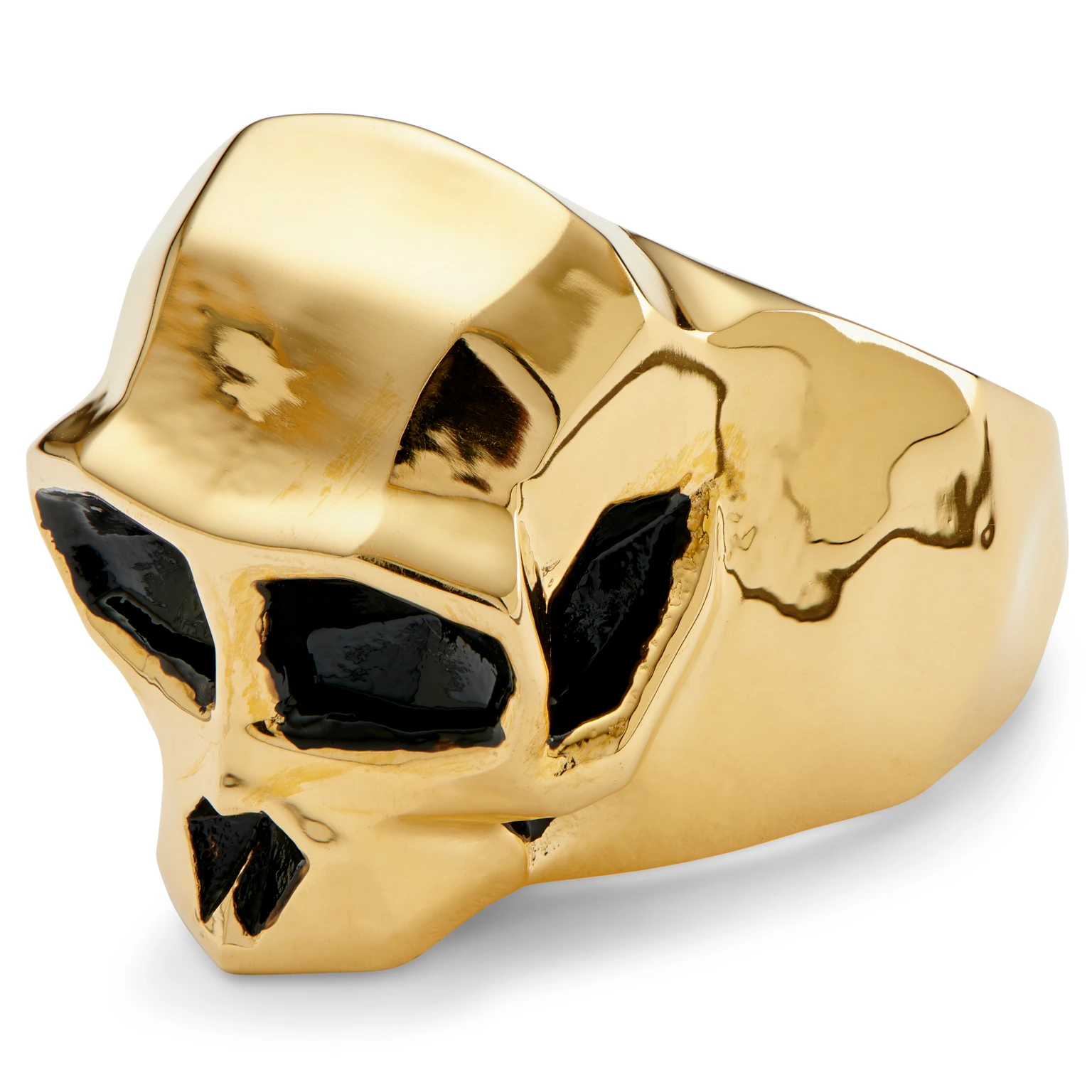 Bague dorée à crâne de singe Mack Bague dorée à crâne de singe Mack