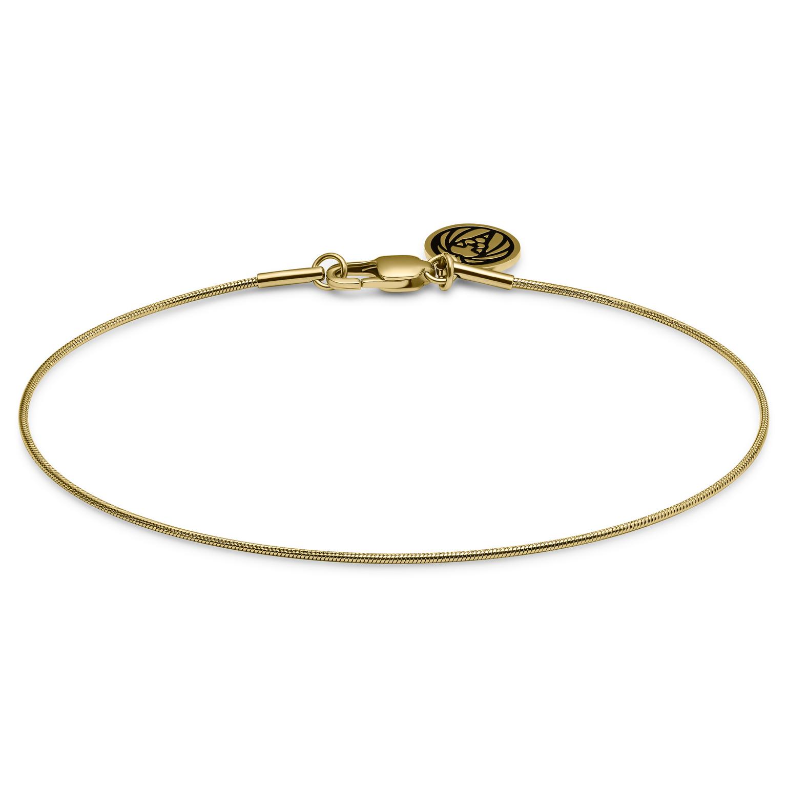 Essentials | Pulsera de cadena de serpiente dorada de 1 mm Essentials | Pulsera de cadena de serpiente dorada de 1 mm