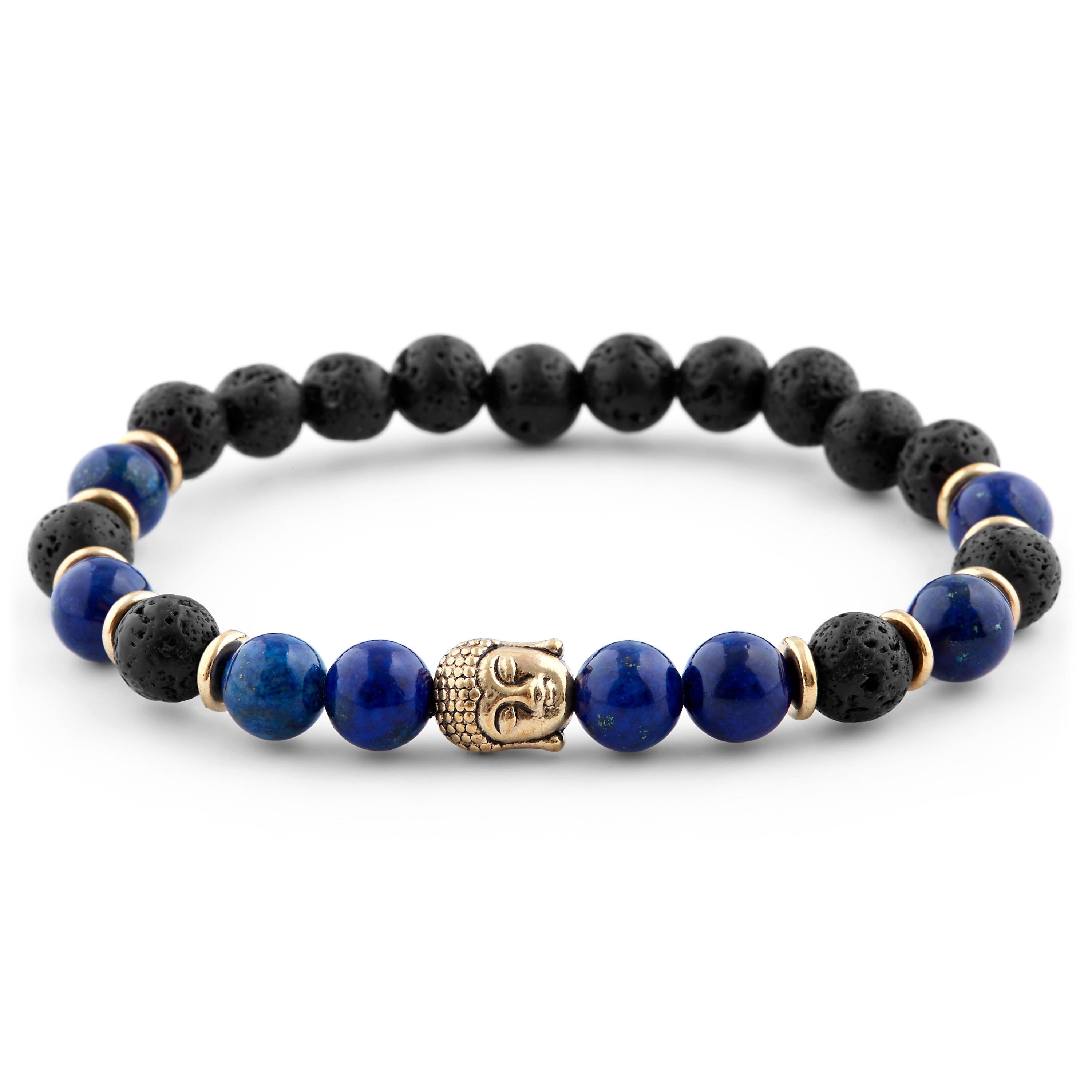 Silver Tiger Eye Bracelets | Silver Buddha Bracelets with Obsidian – Azuro  Republic