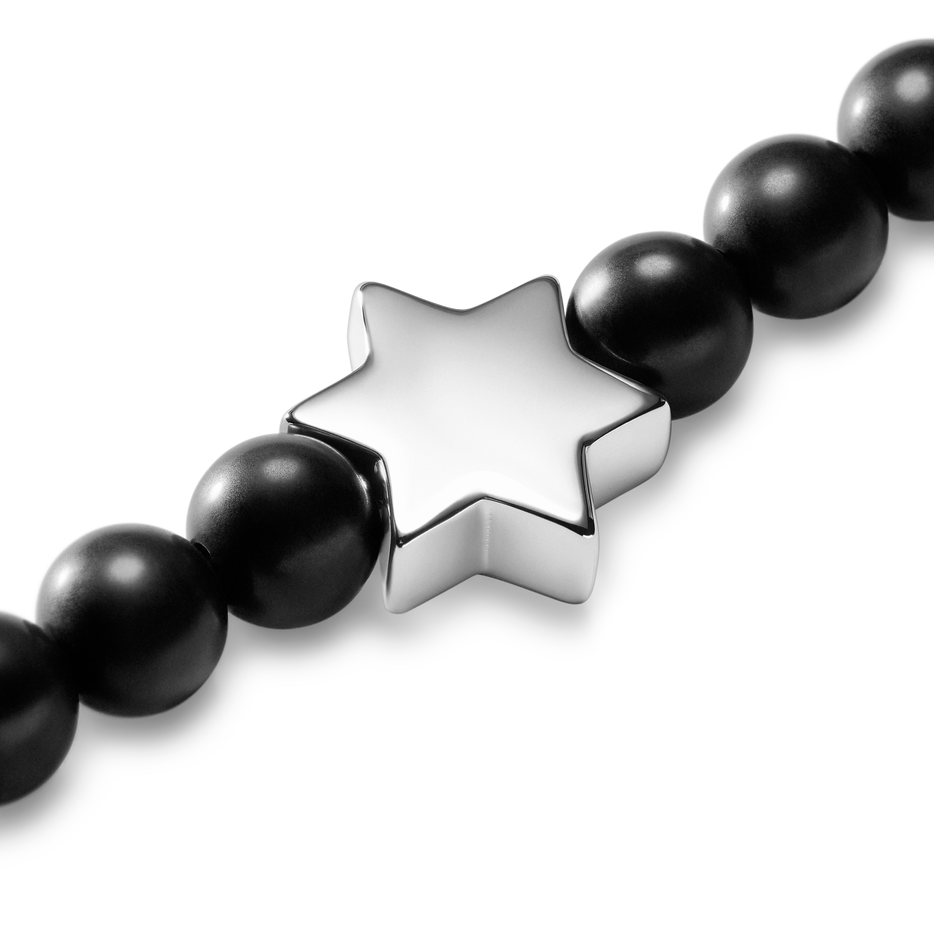 Unity | 6 mm Onyx Star of David Bracelet - 5