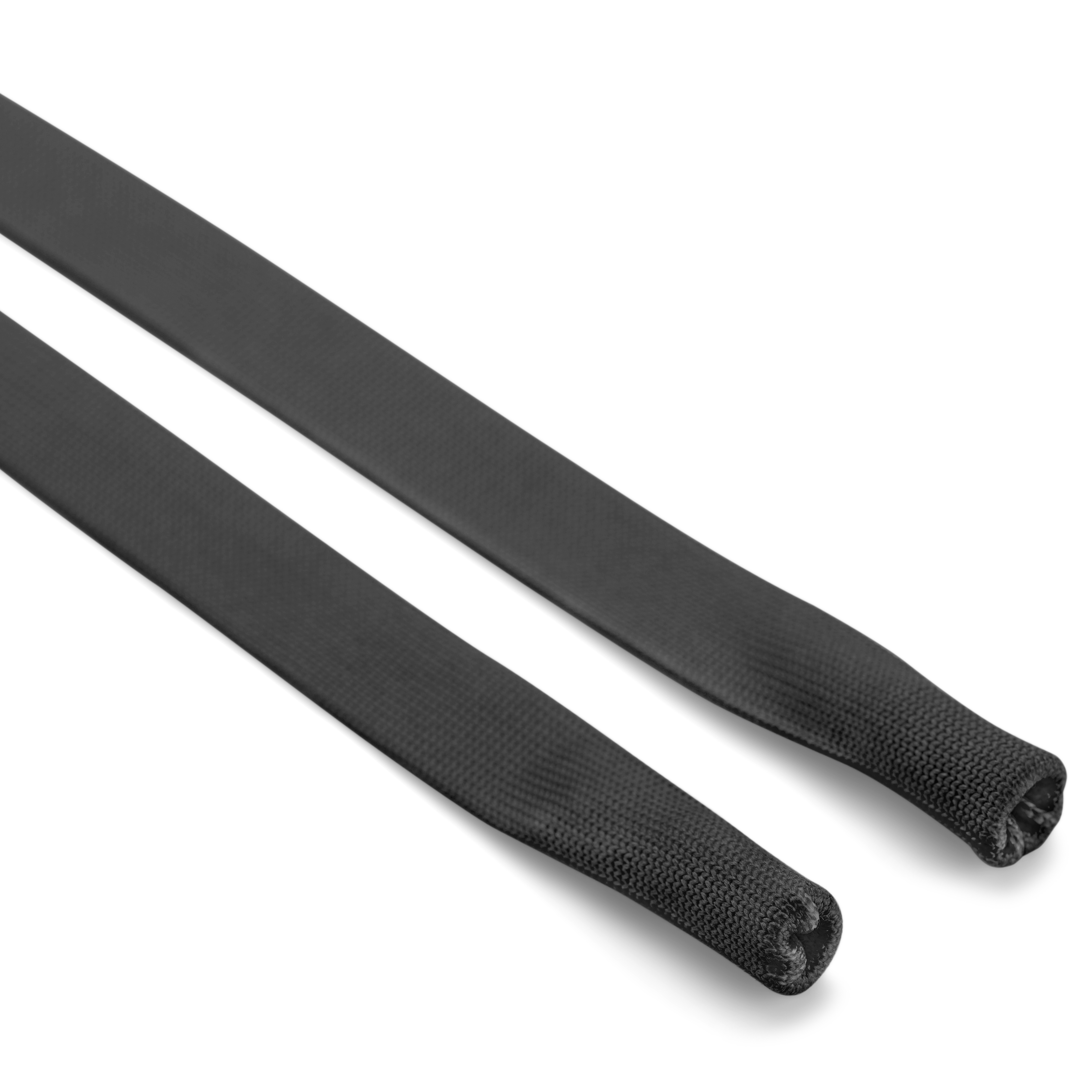 Cordon à lunettes large noir et cuir - 4