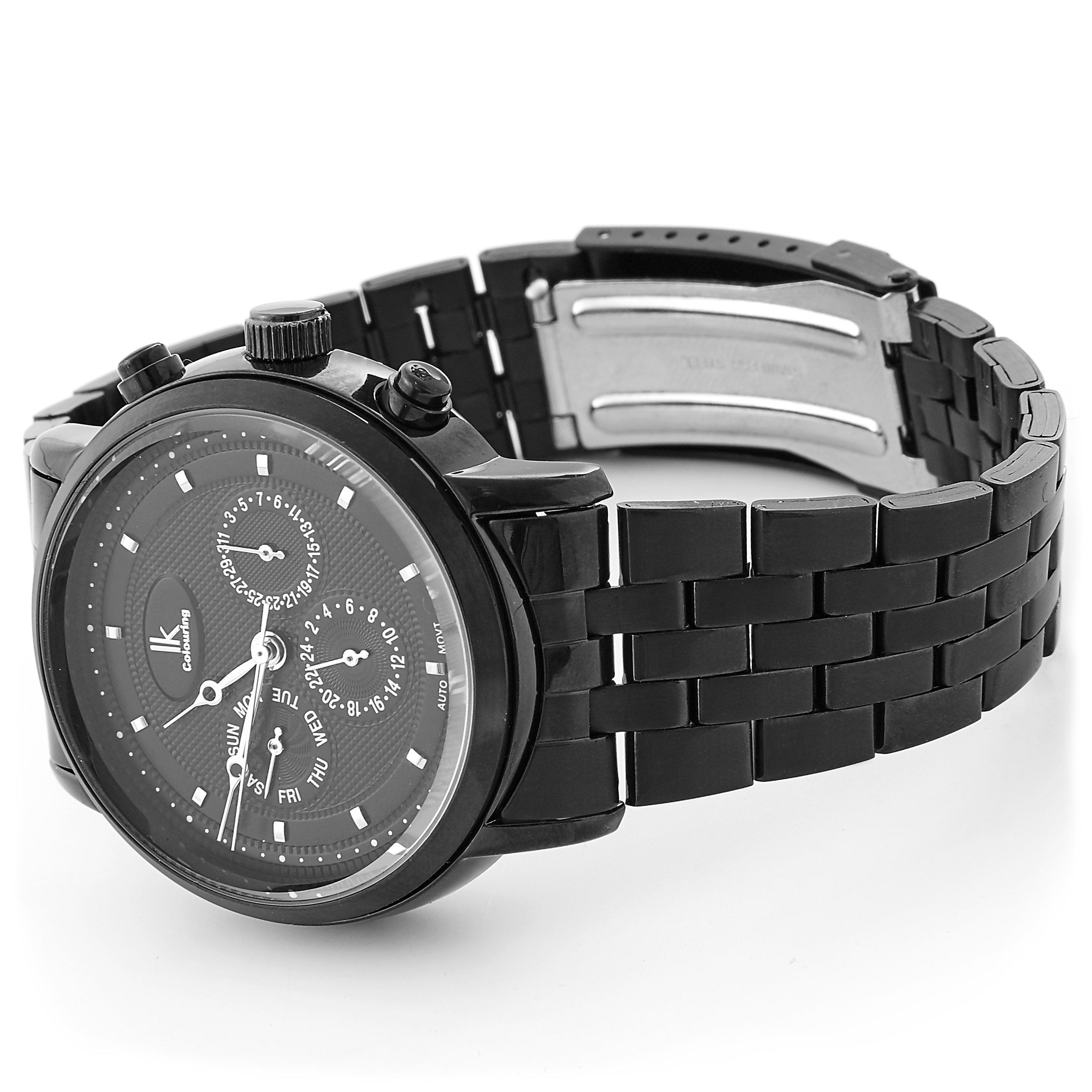 Черен часовник с три циферблата - 2