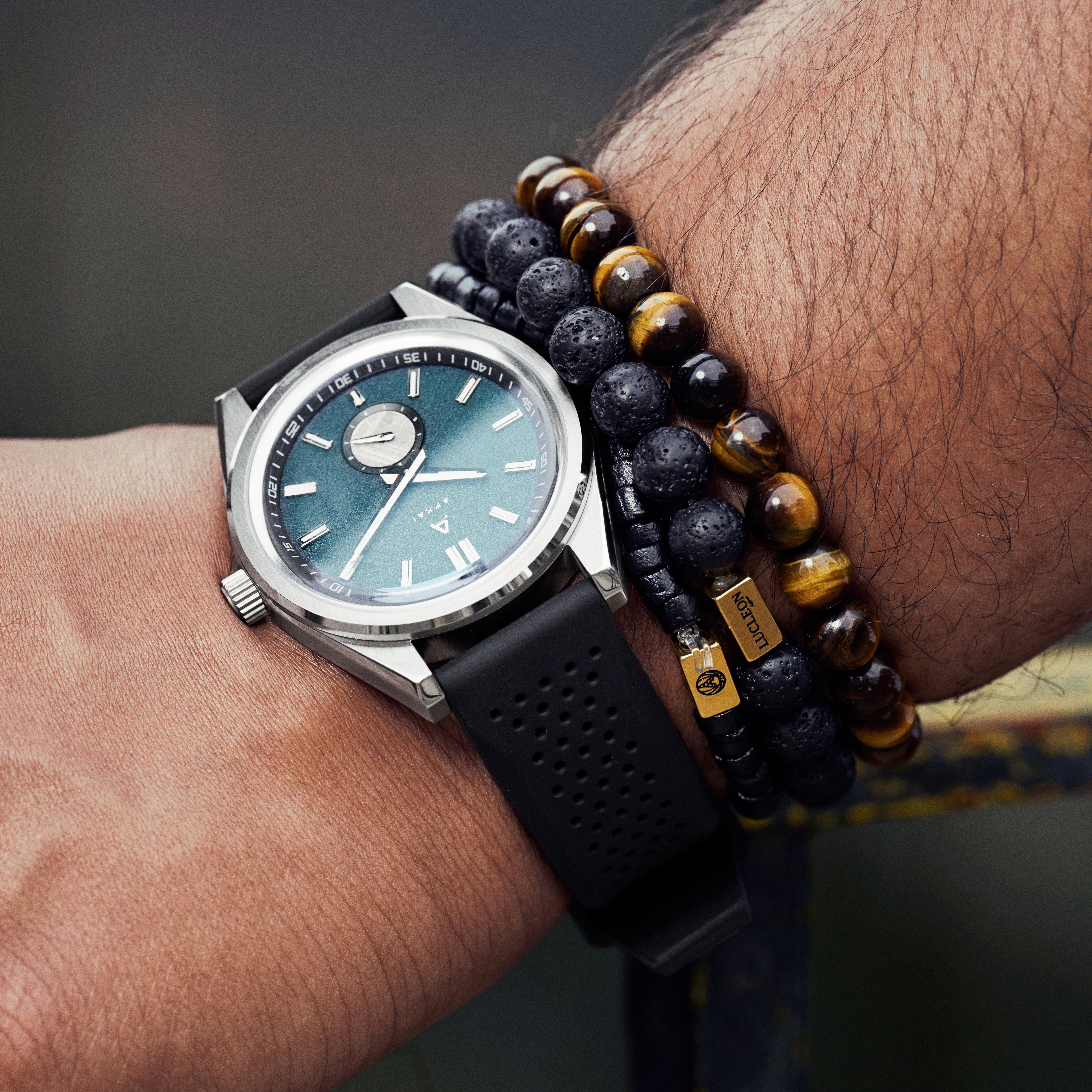 Mond | Silver-tone Stainless Steel and Blue Meteorite Watch - 2