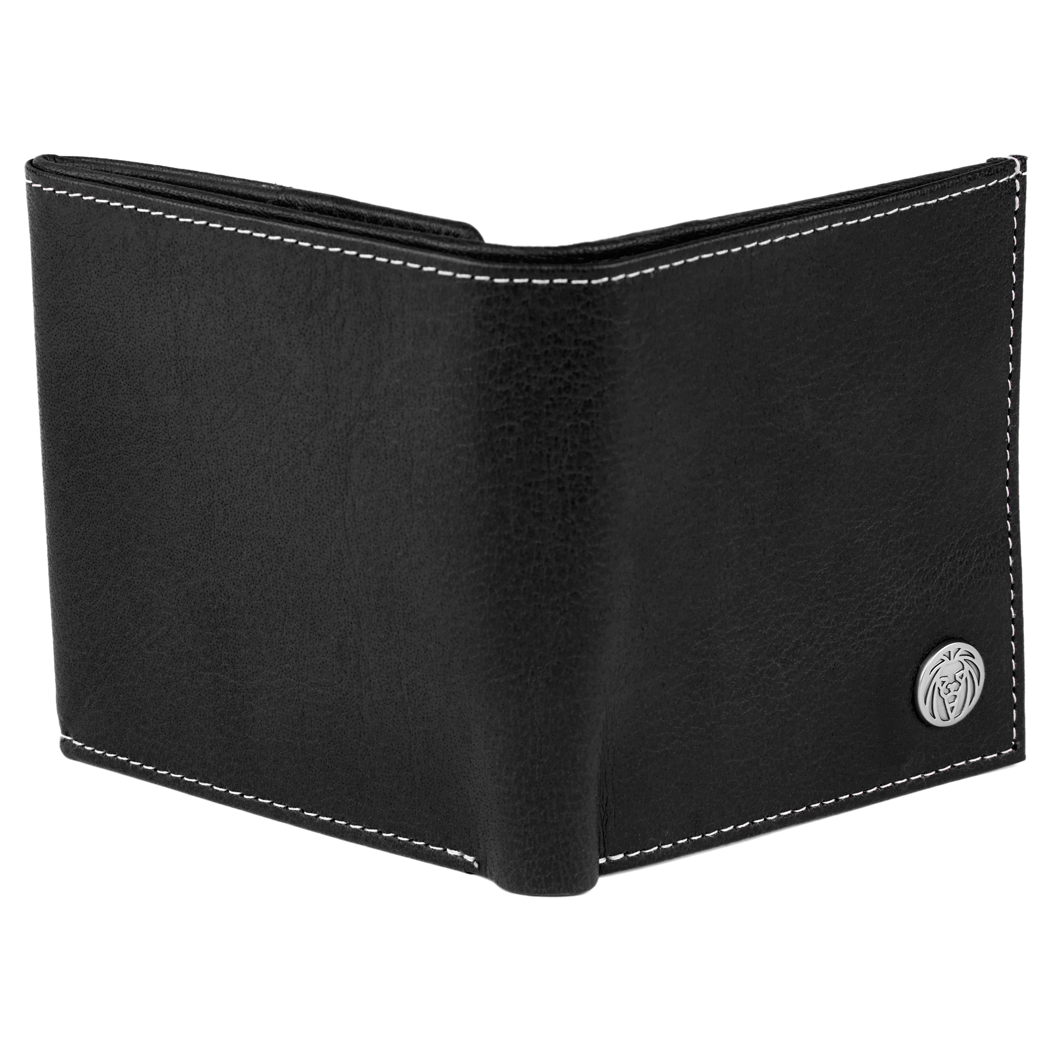 Oxford Enkel Svart Skinnlommebok - 3