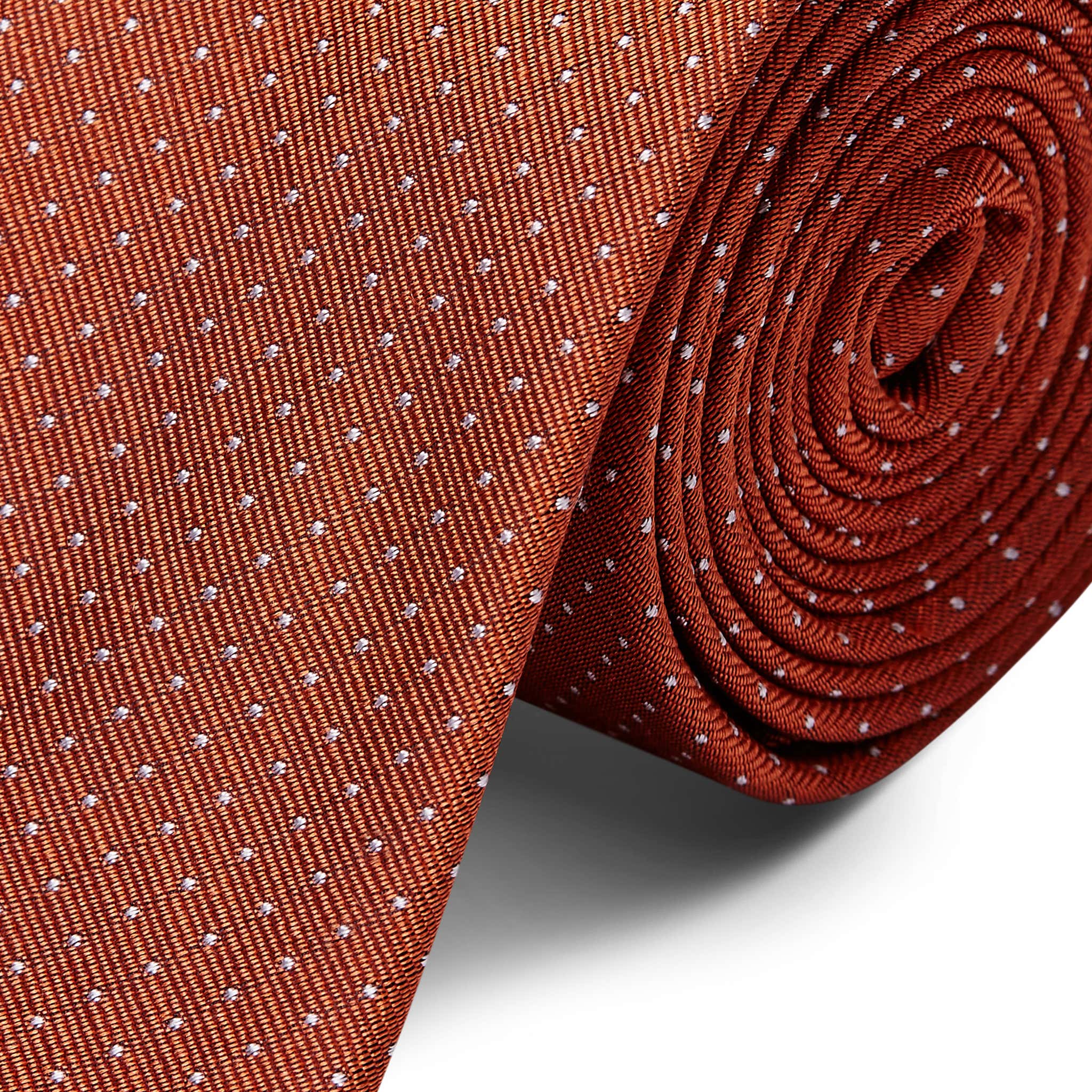 polka dot silk tie