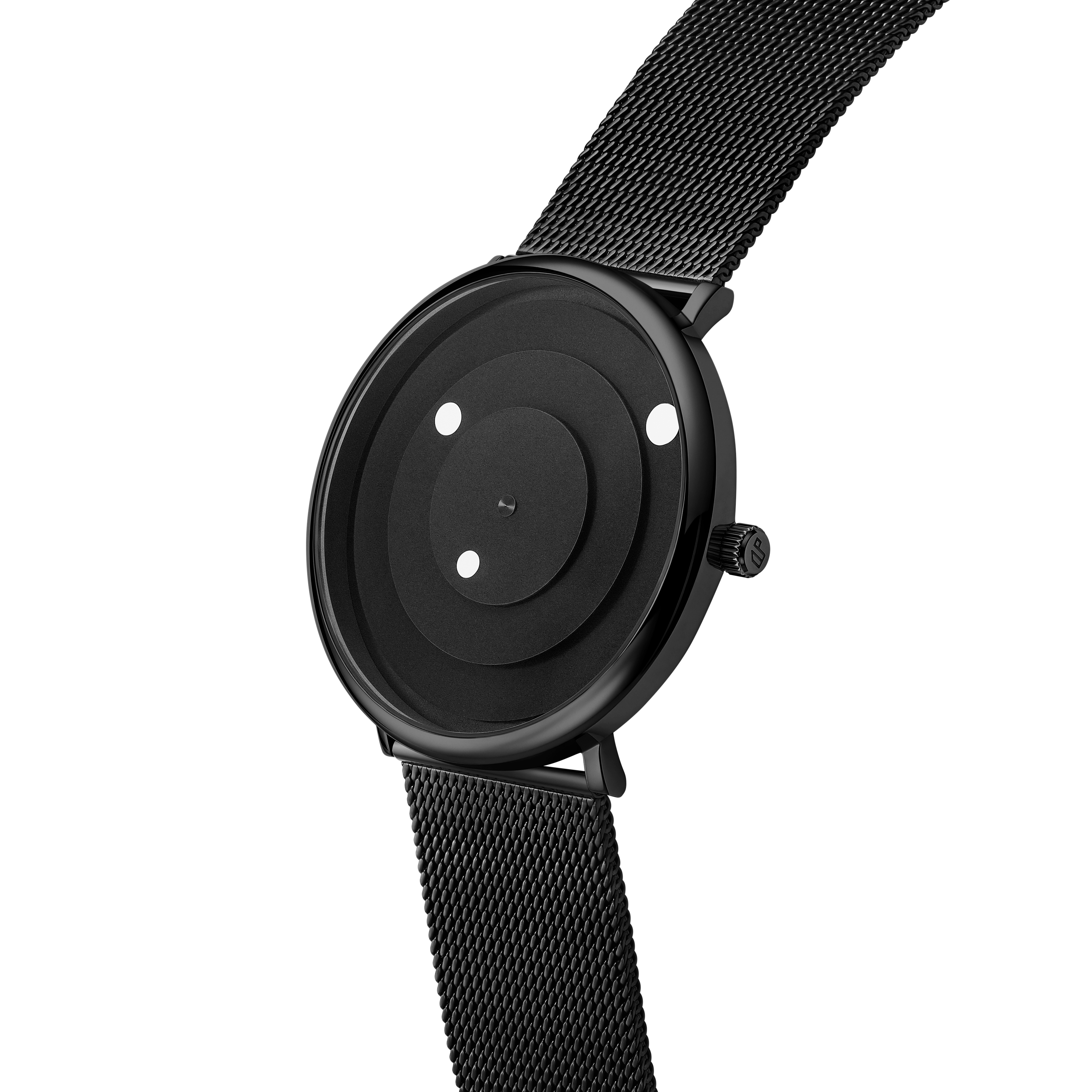 Instant | Minimalist Black & White Watch With Mesh Straps - 3