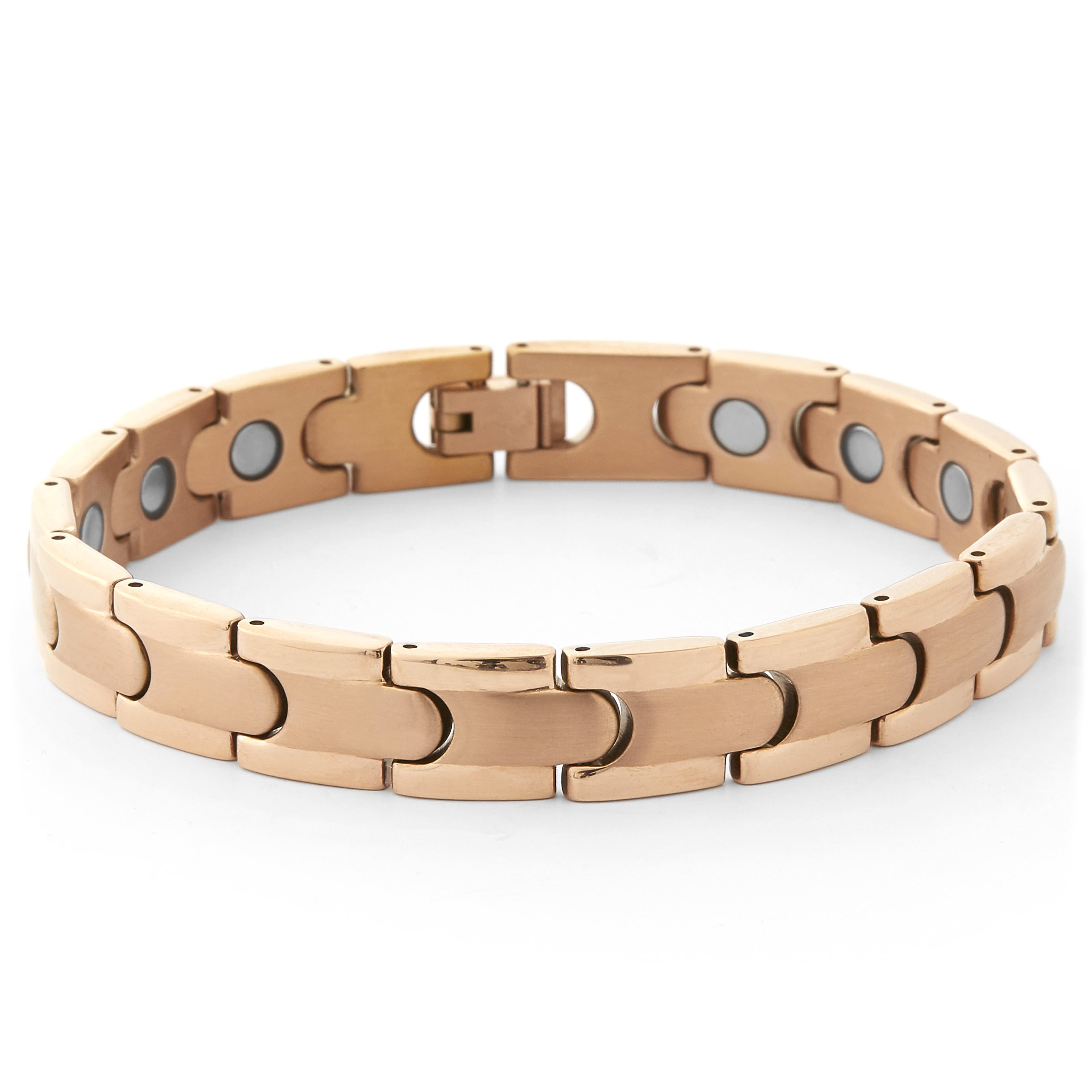 Rose Gold-Tone Stainless Steel Link Chain Bracelet