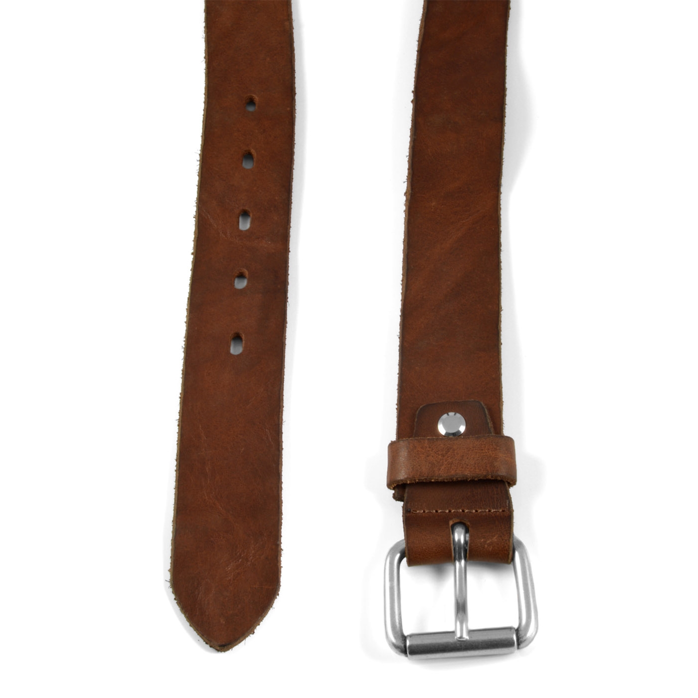 Dark Brown Classic Leather Belt - 2