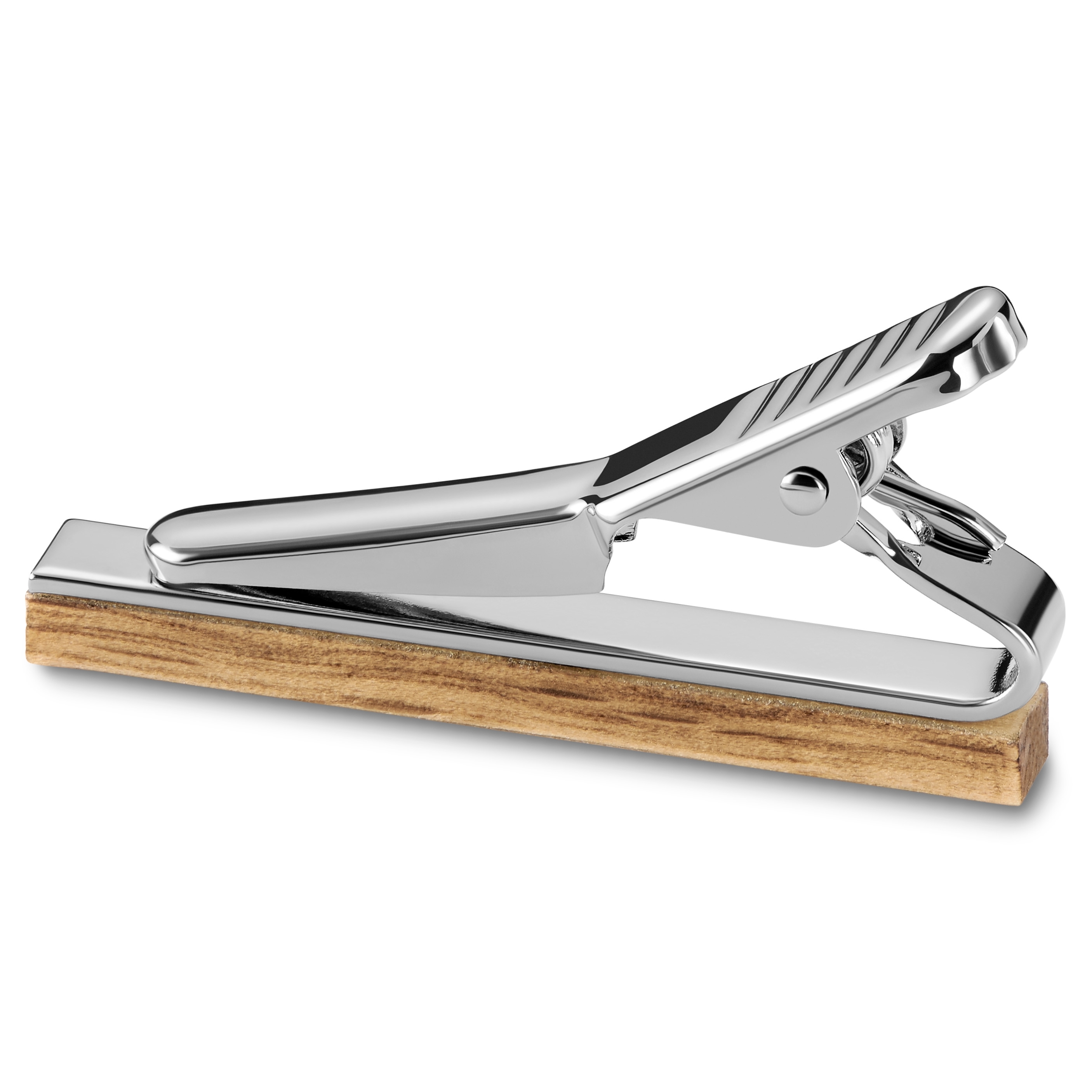 Short Red Oak Tie Clip - 3