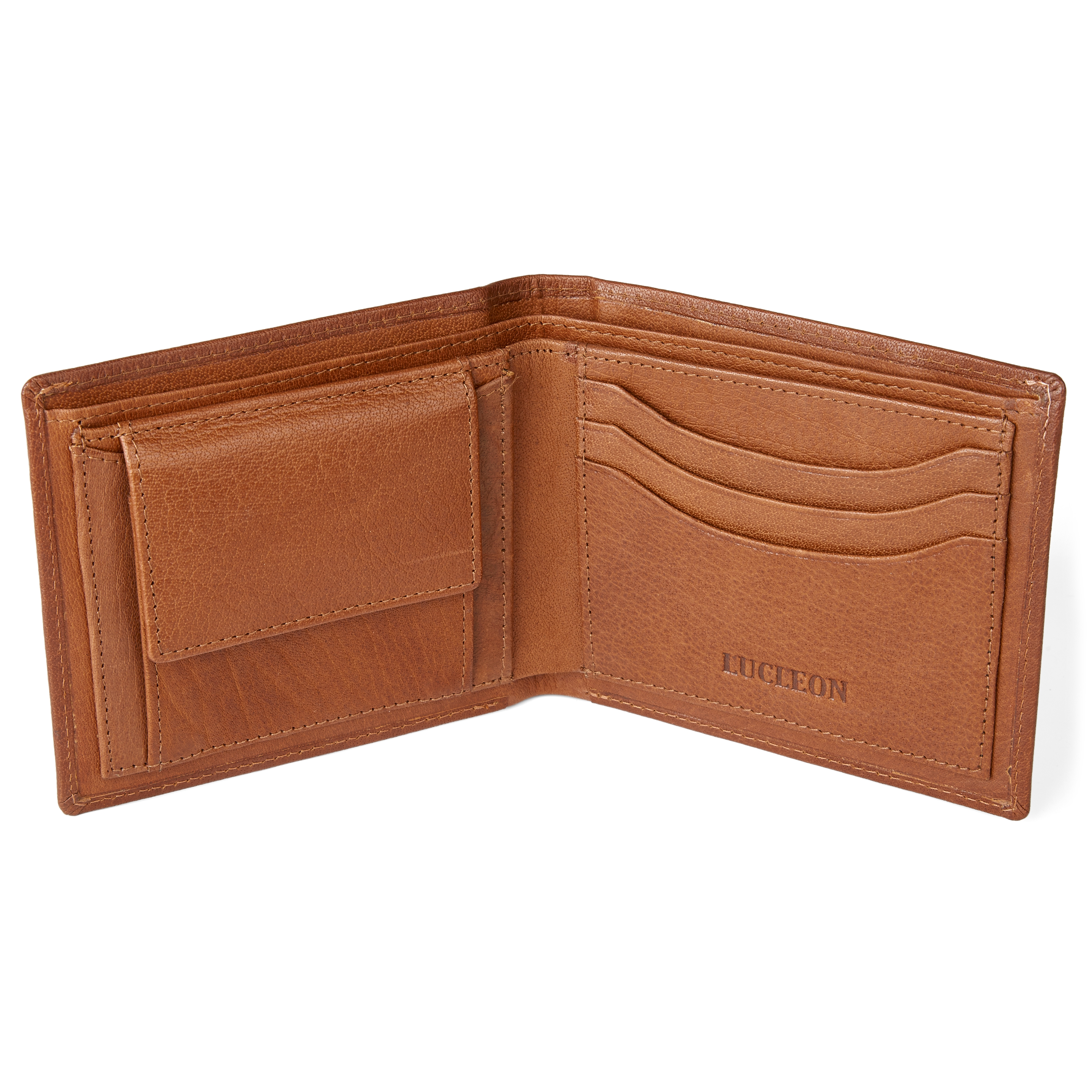 Klassieke Tankleurige Leren Oxford Portemonnee - 6