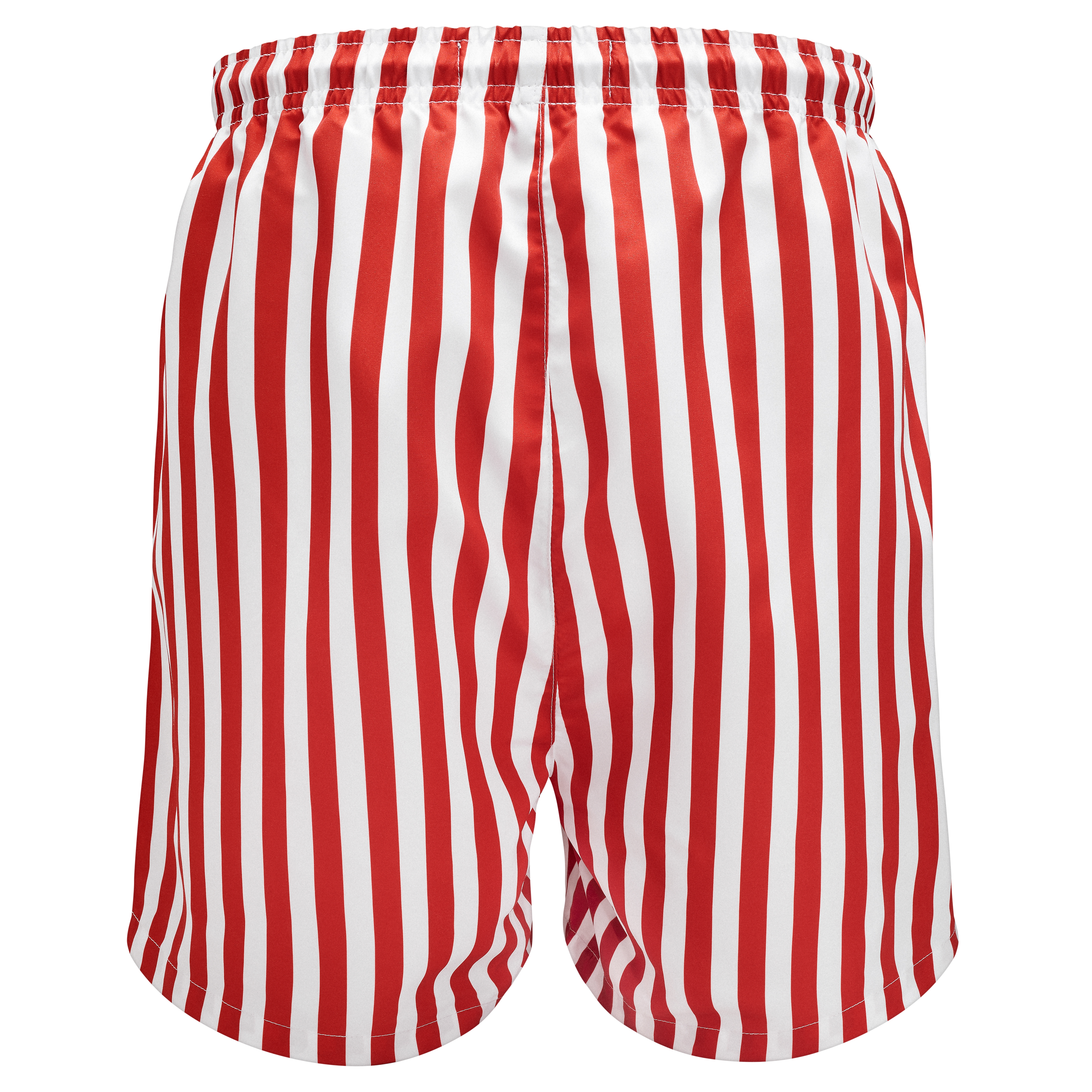 Pantaloncini mare a righe rosso e bianche - 6
