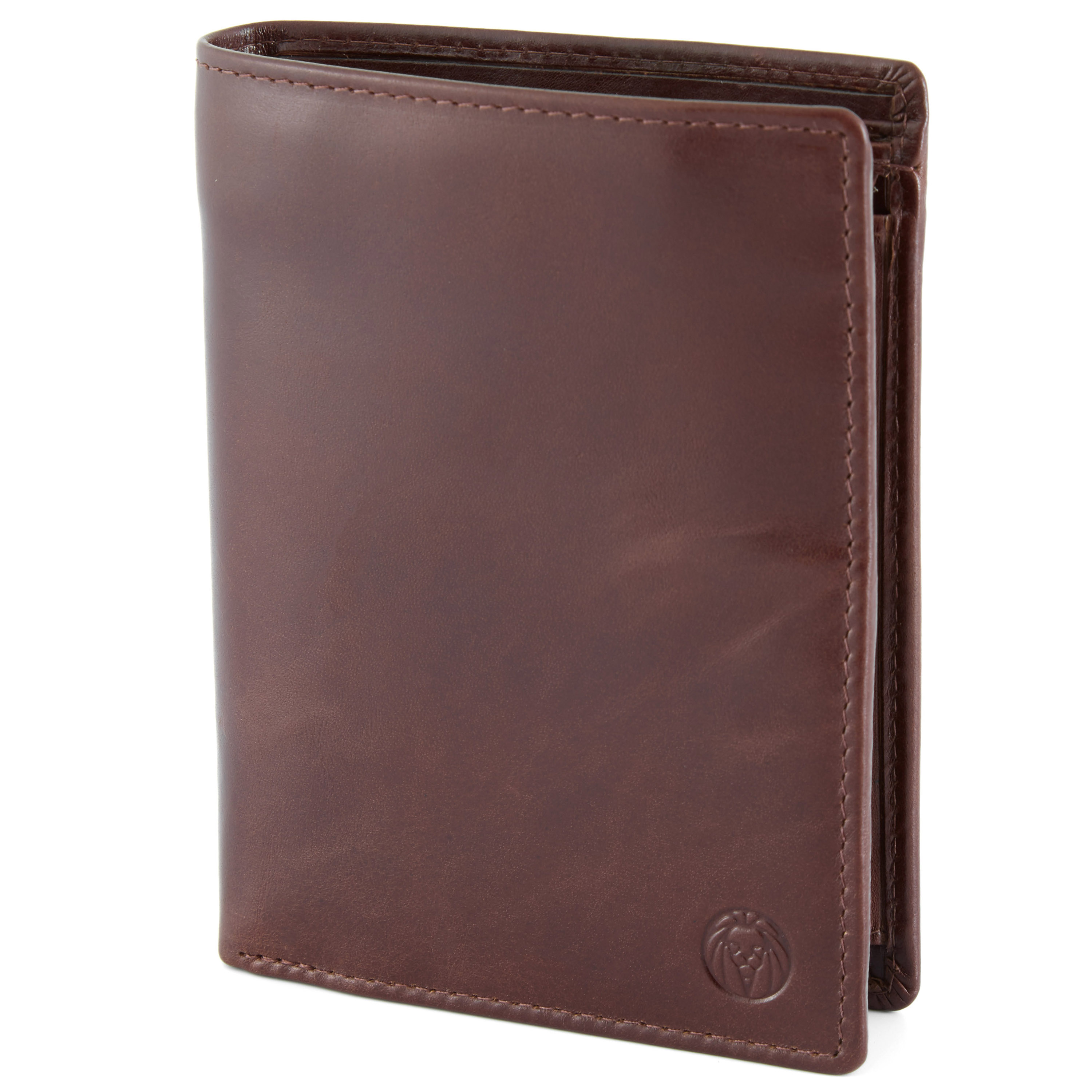 Cartera de piel marrón alargada Jasper - 6