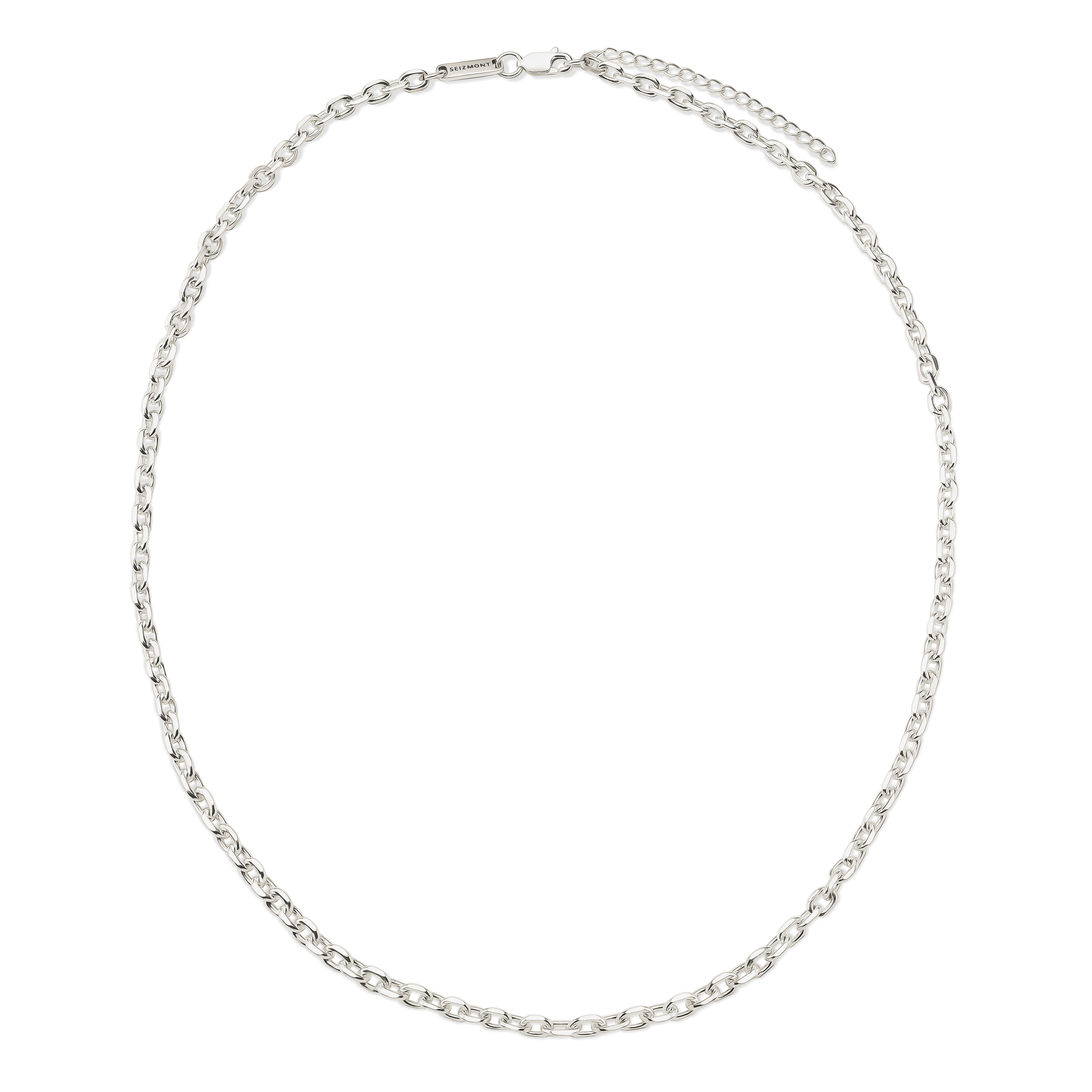 Argentia | 무도금 로우 925 스털링 실버 4 mm 케이블 체인 목걸이 - 2