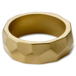 Златист широк стоманен пръстен халка Jax