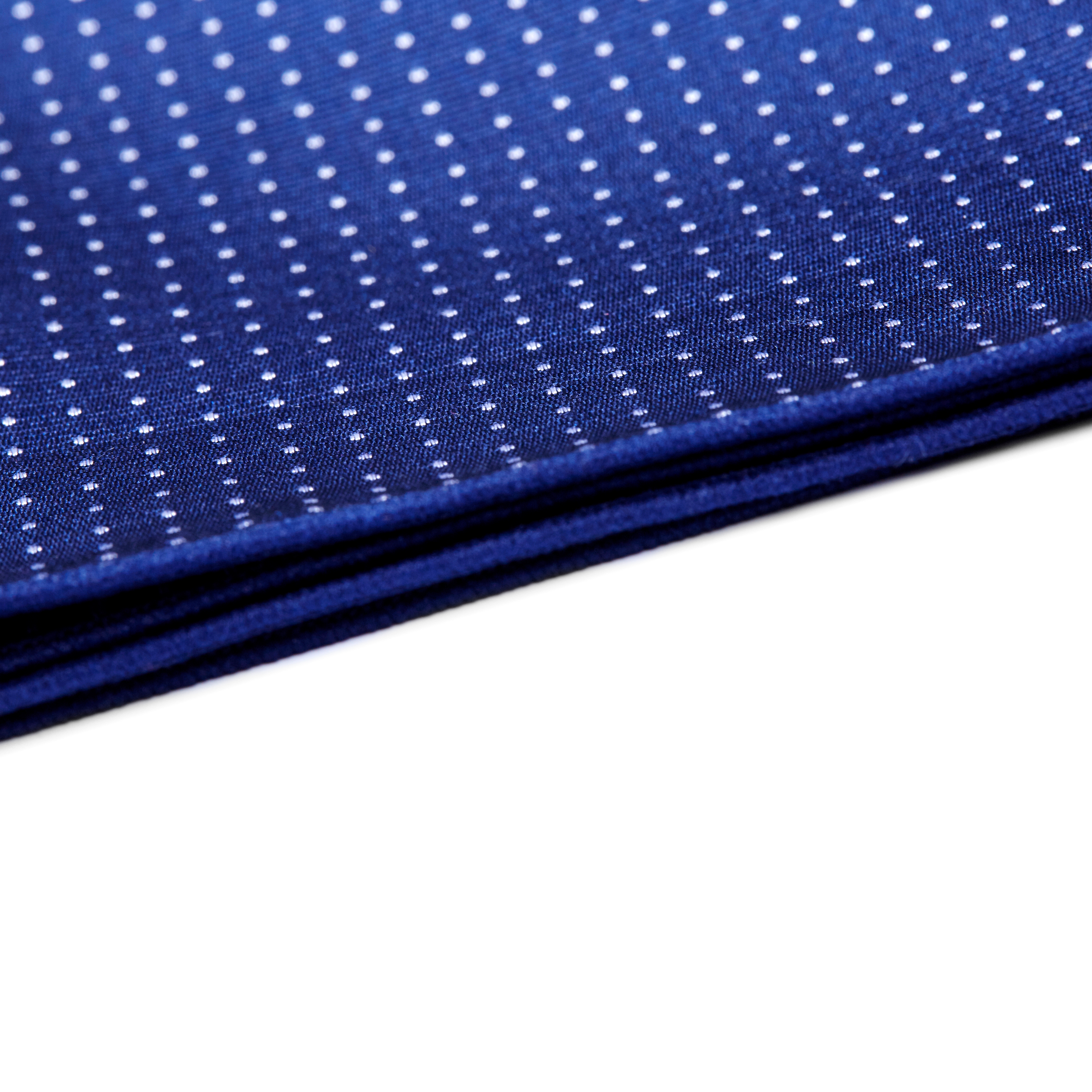 Navy Polka Dot Silk Pocket Square - 2