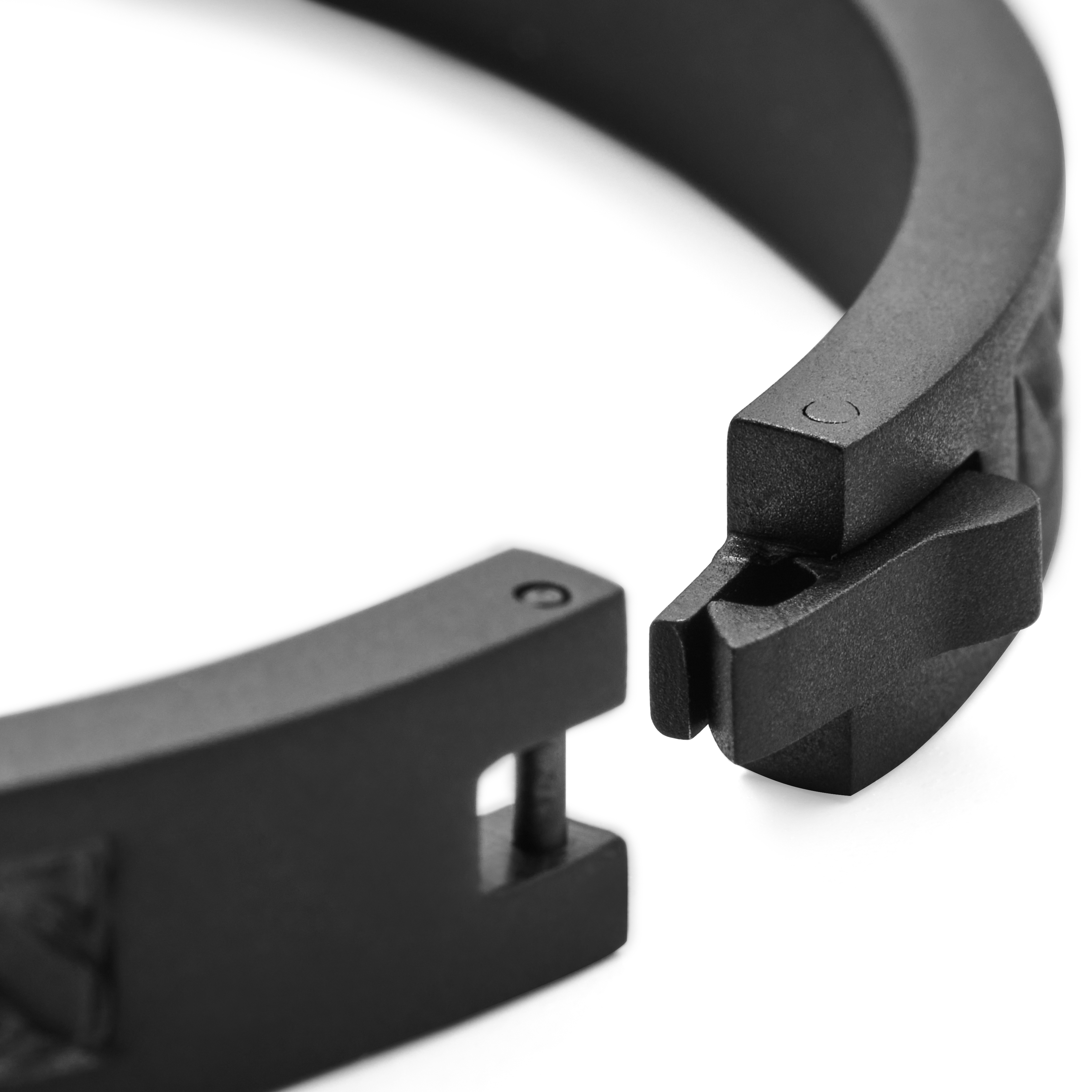 Bracelet jonc Arie noir à torsades  - 4