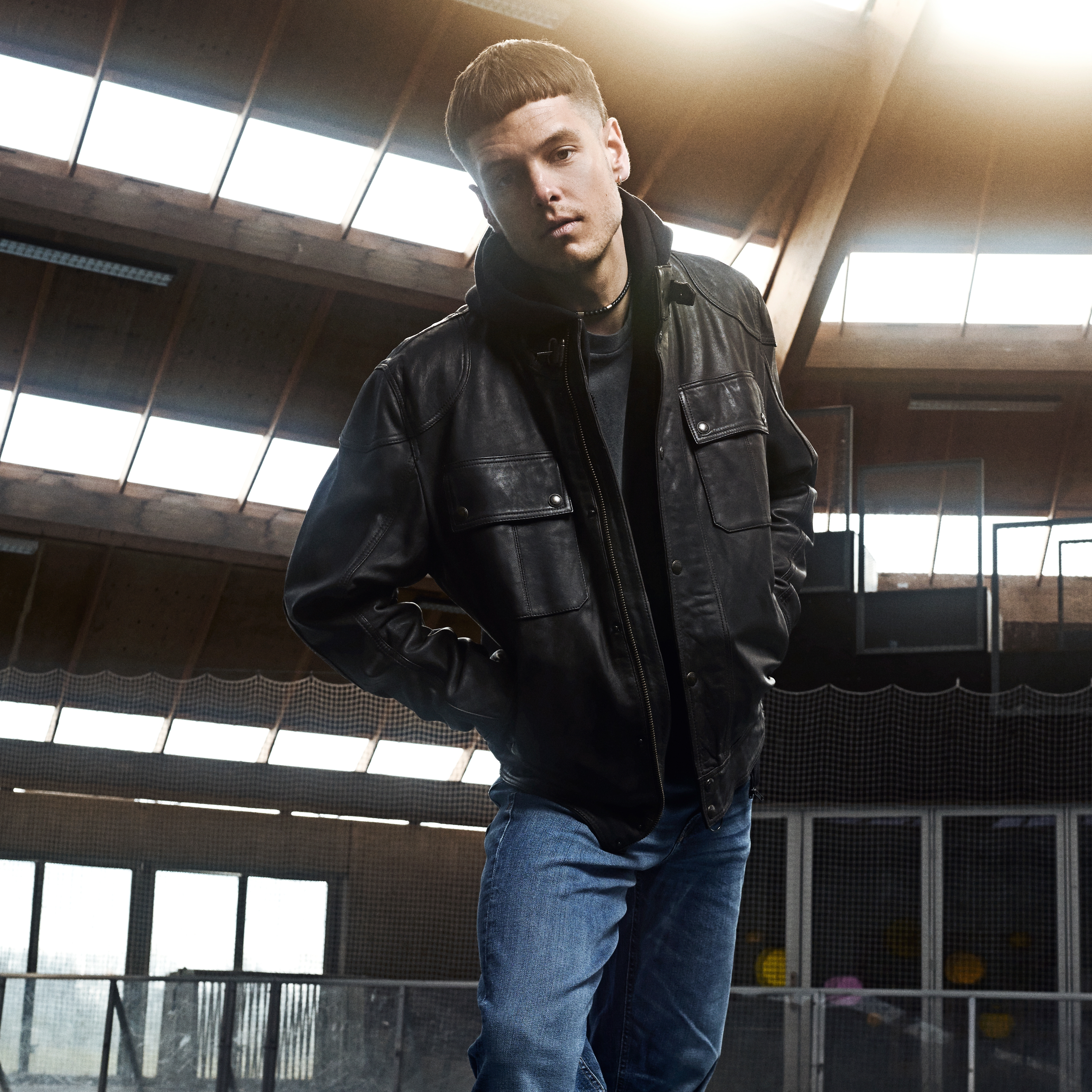 Tenvis | 5 mm Gold-tone Onyx Leather Necklace - 5