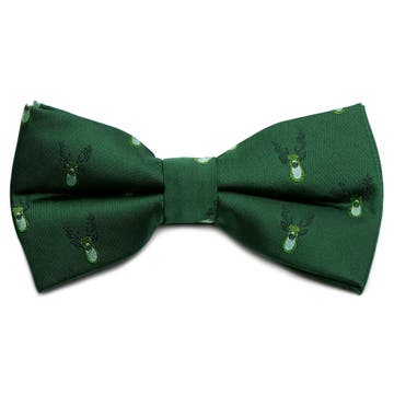 Forest Green Christmas Reindeer Pre-Tied Bow Tie Forest Green Christmas Reindeer Pre-Tied Bow Tie