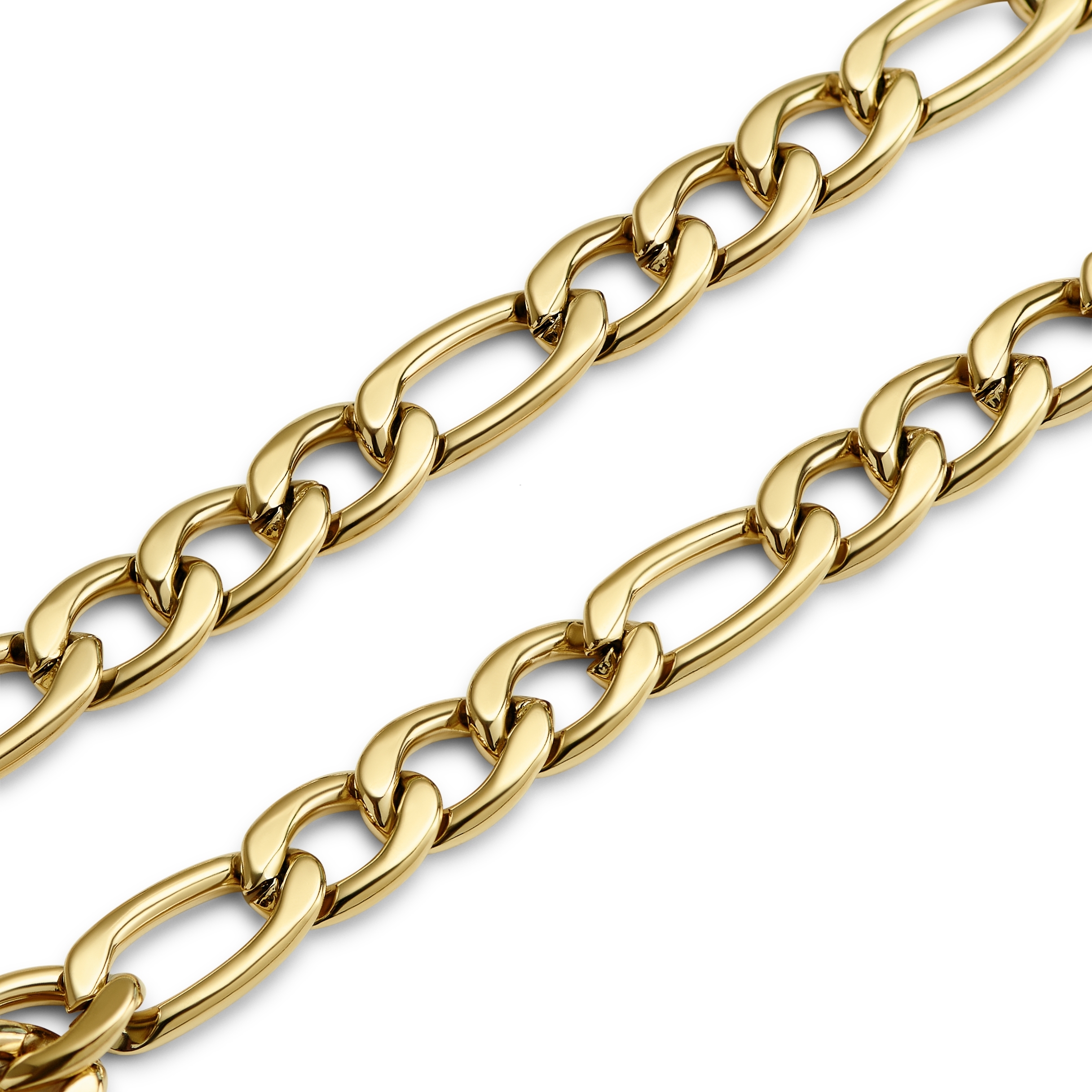 Essentials | Златиста гривна от верижка фигаро 6 мм - 5