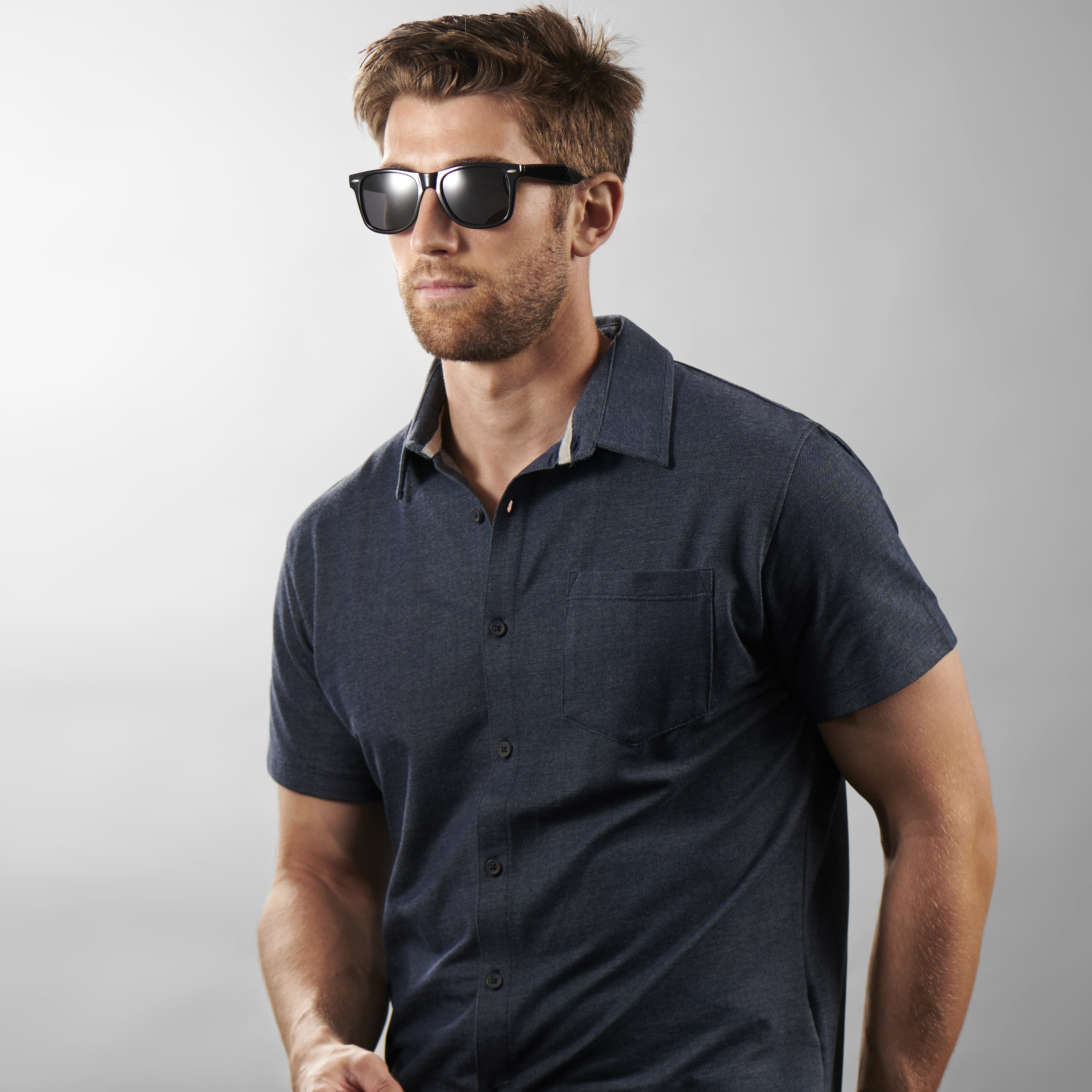 Schwarze Polarisierte Retro Sonnenbrille - 5